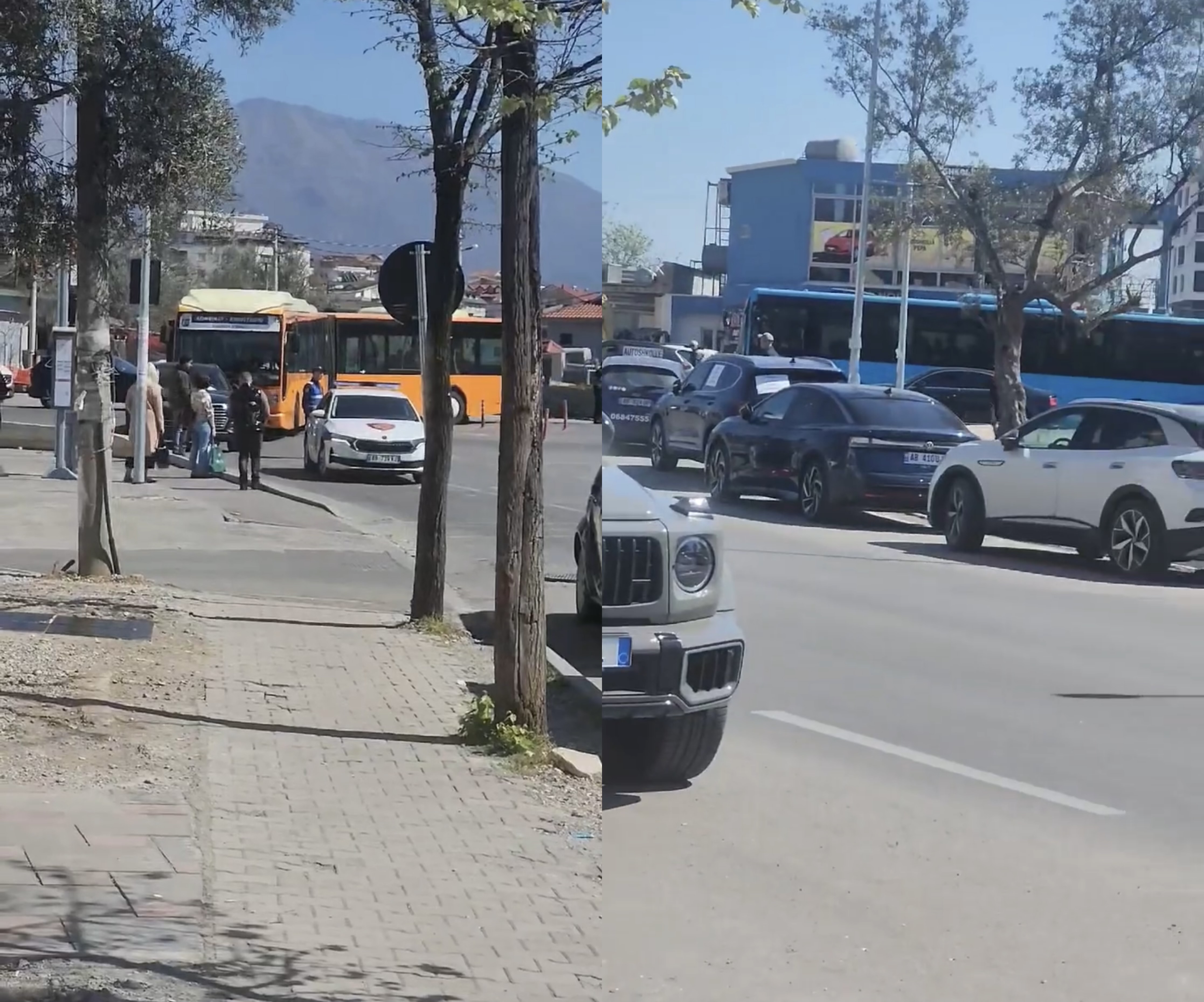 Kaos te Porcelani  Makinat bllokojnë stacionin  autobusi s ndalet dot për pasagjerët