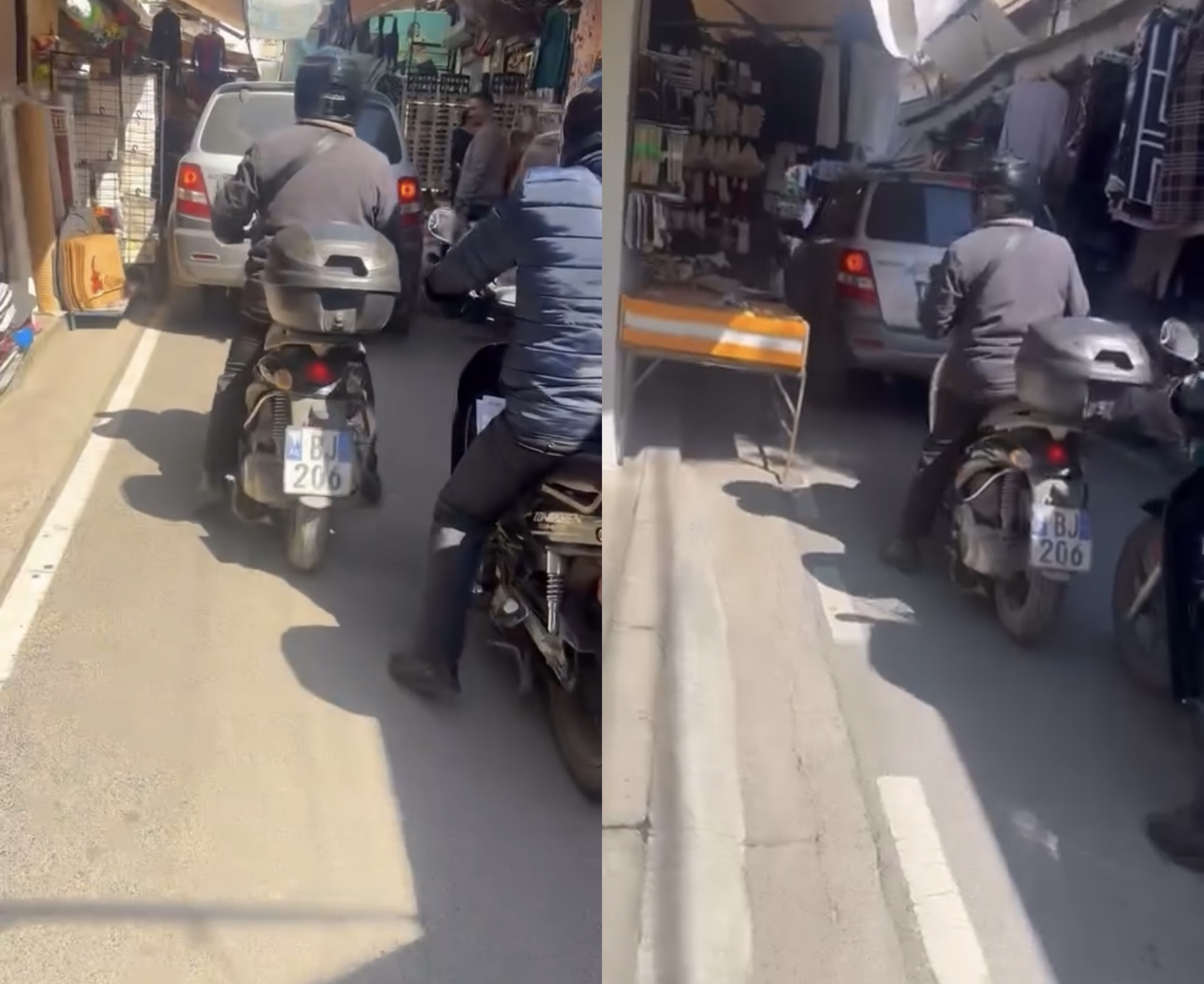 Automjetet sfidojnë rregullat  qytetarët në rrezik te tregu Çam