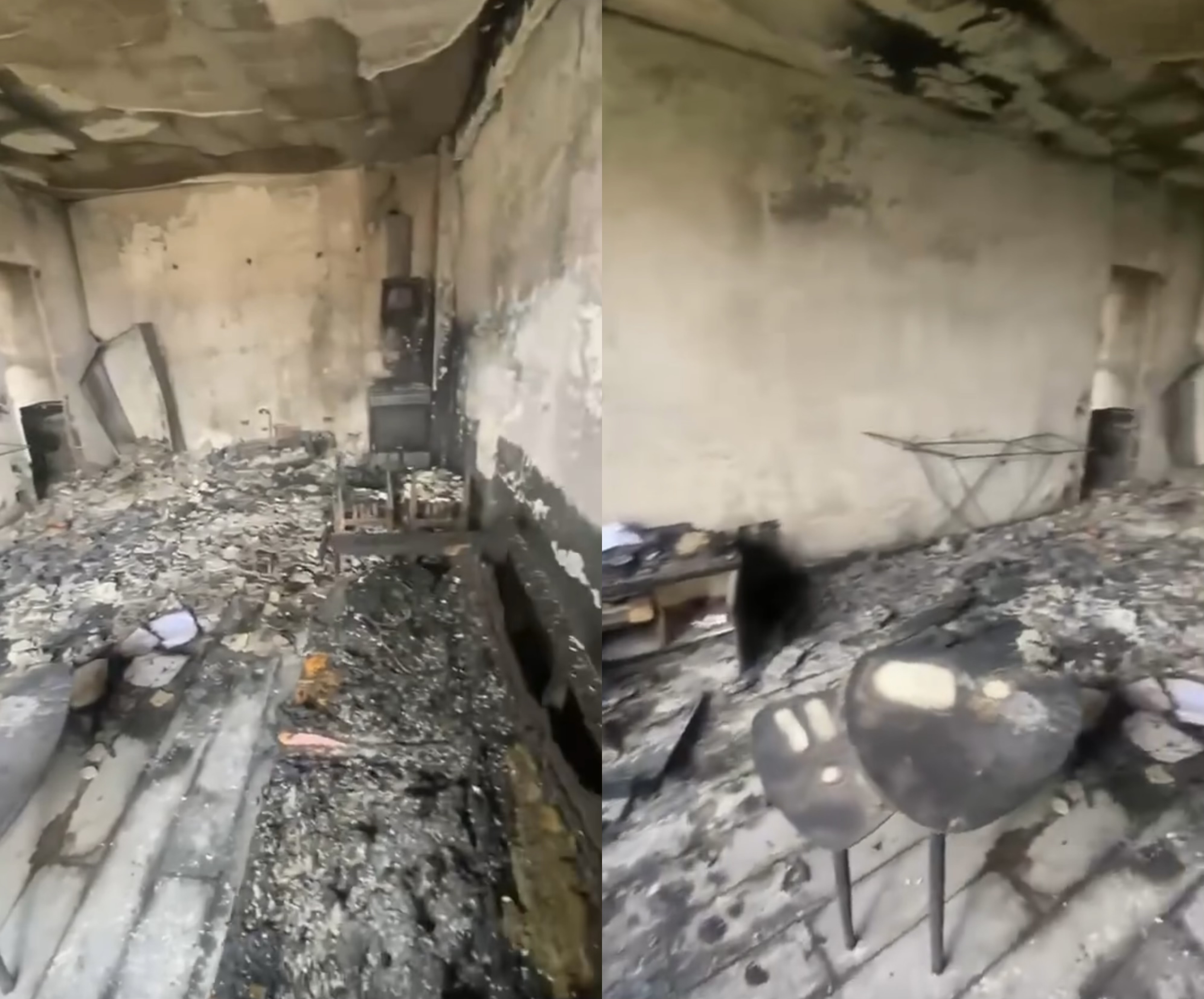 Pas zjarrit  hajdutët hyjnë në pallatin e djegur te Farmacia 10  Marrin çfarë u del para