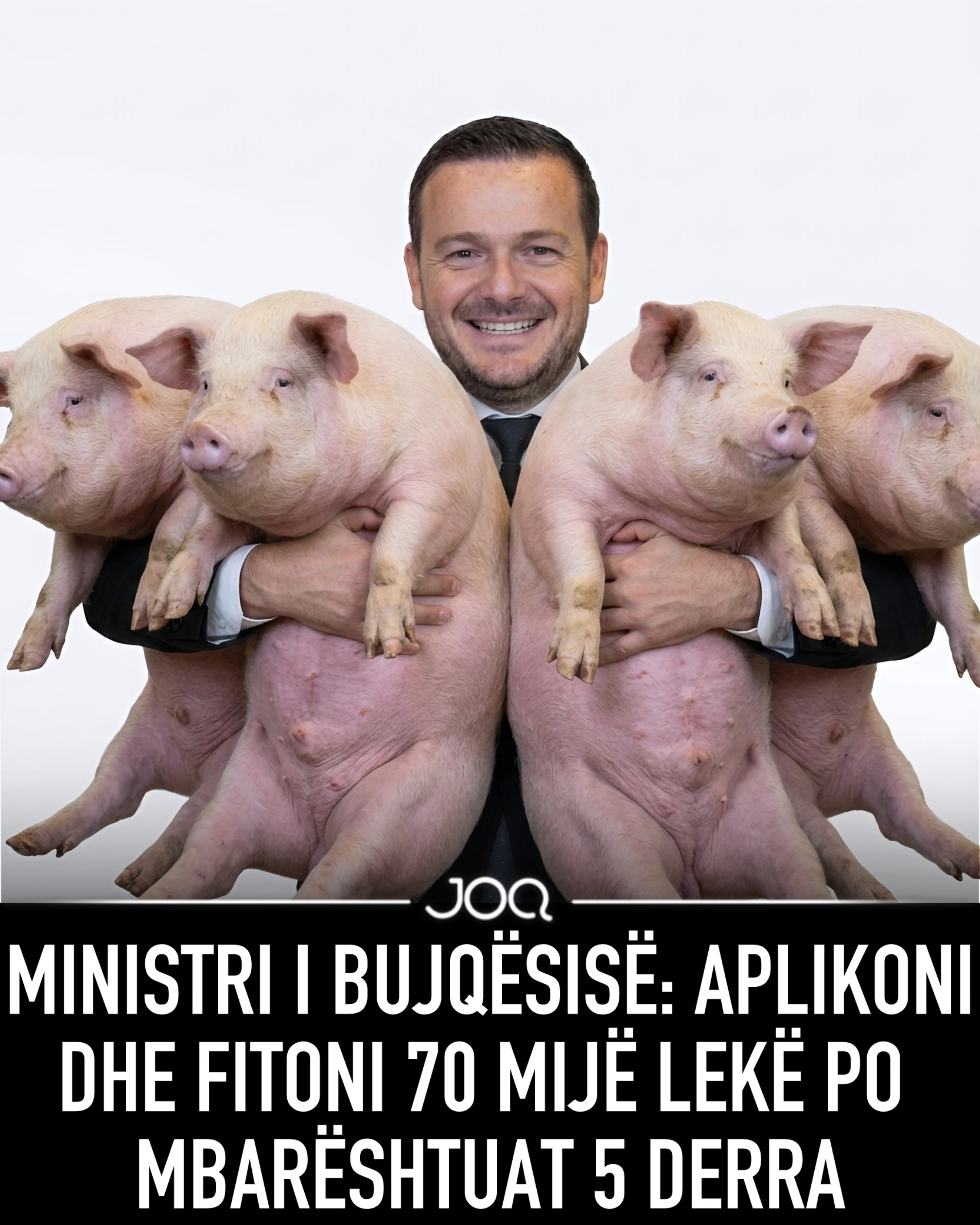 Ministri i Bujqësisë  Aplikoni dhe fitoni 70 mijë lekë po mbarështuat 5 derra