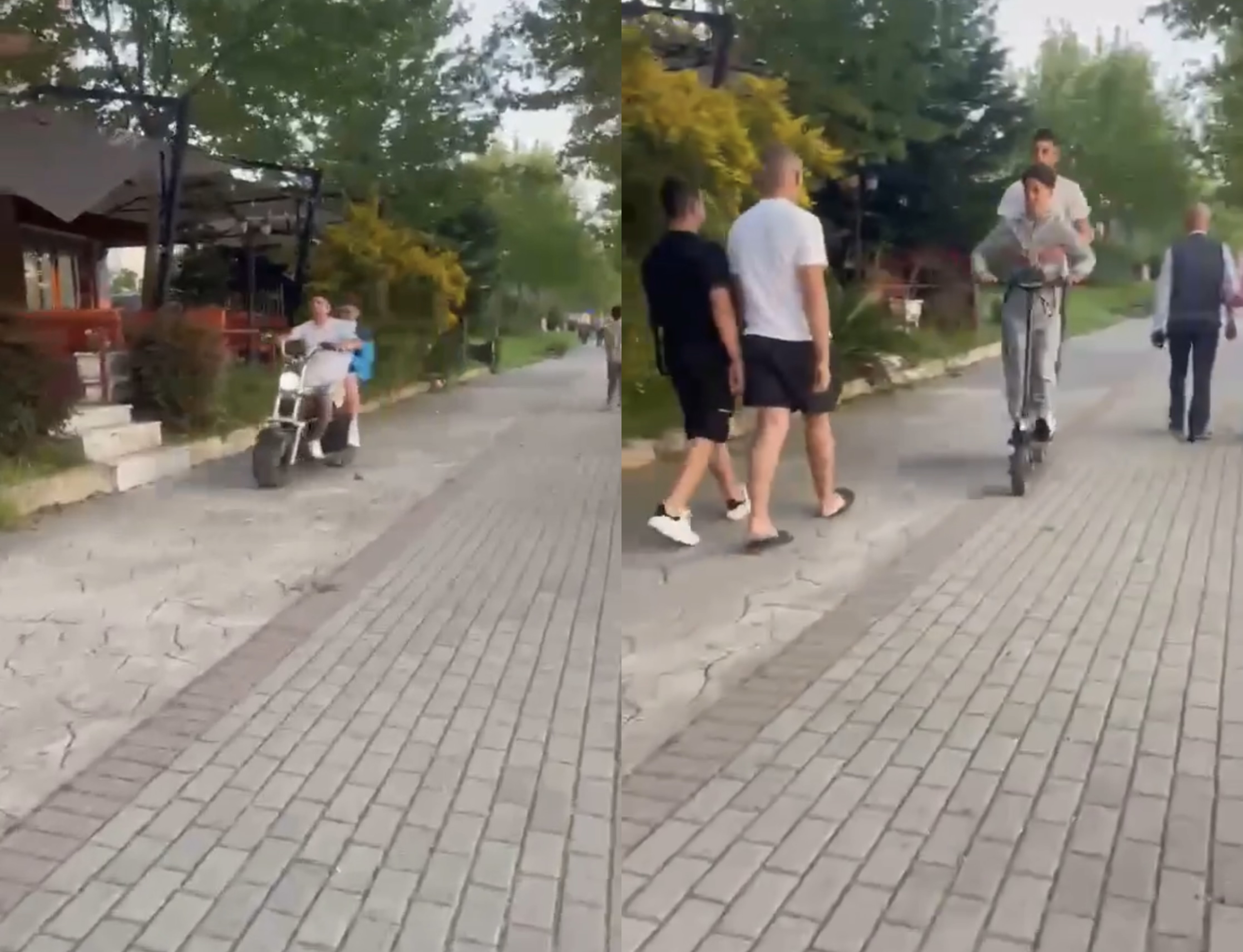 Gara me skutera në shëtitore  lezhjani  Kemi frikë të dalim me fëmijët