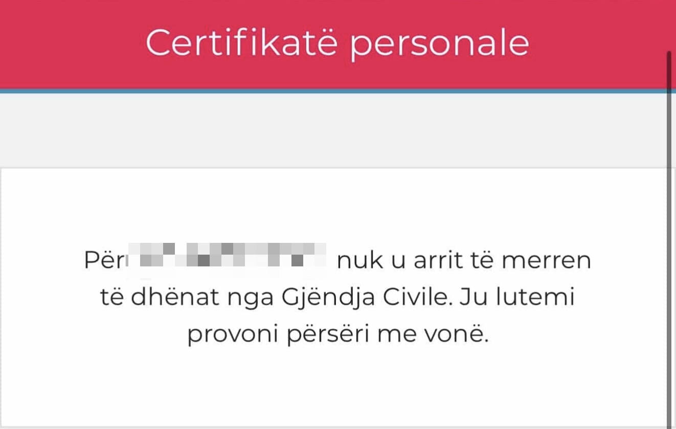 e Albania lë pa certifikata personale shqiptarët  sistemi jashtë funksionit