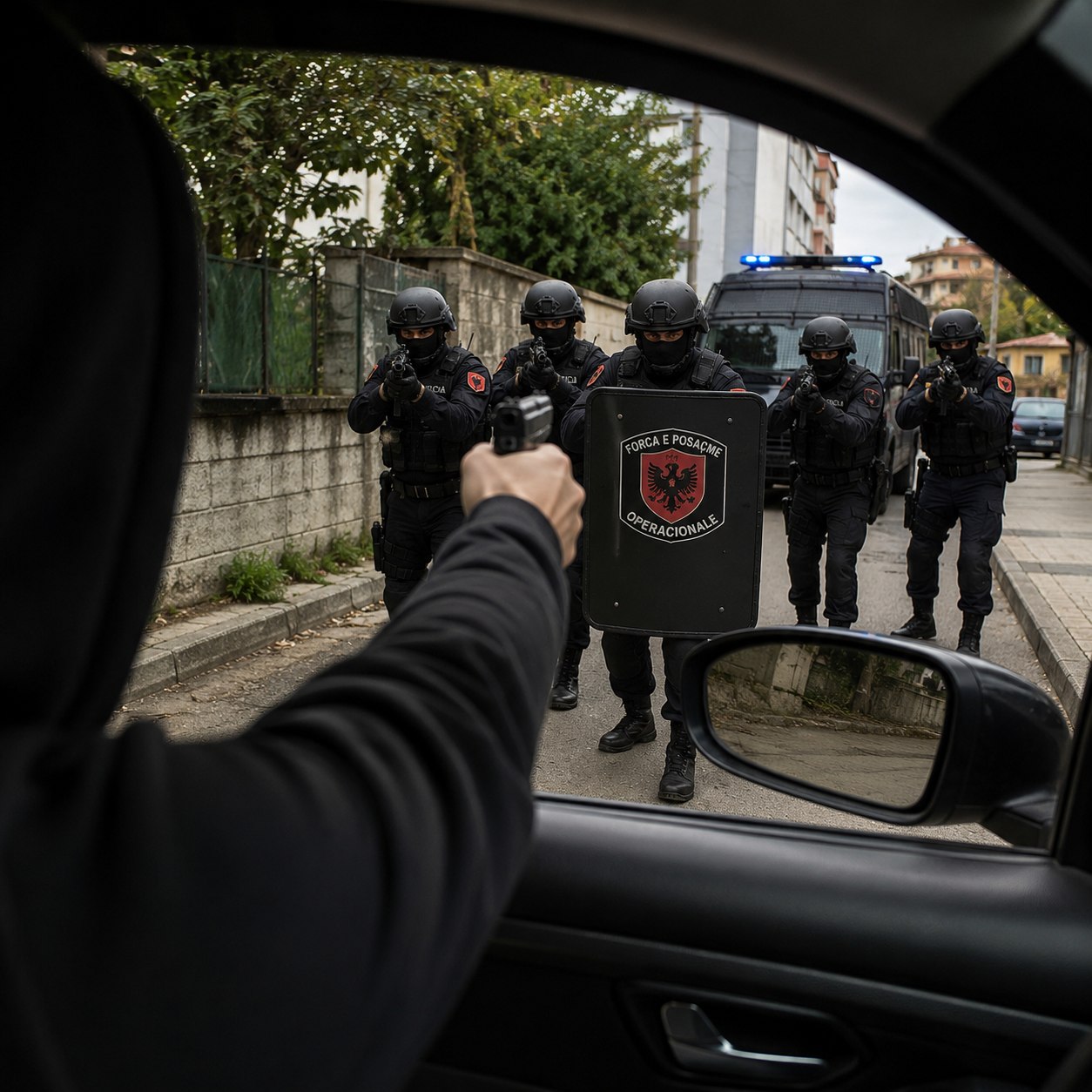 I kërkuari i drejton armën policisë në Mamurras  plagoset gjatë shkëmbimit të zjarrit