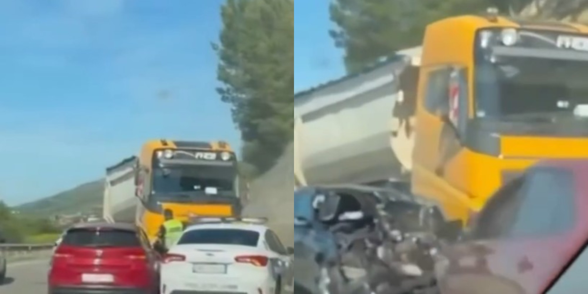Makina përplaset me kamionin  plagoset shoferja dhe një fëmijë