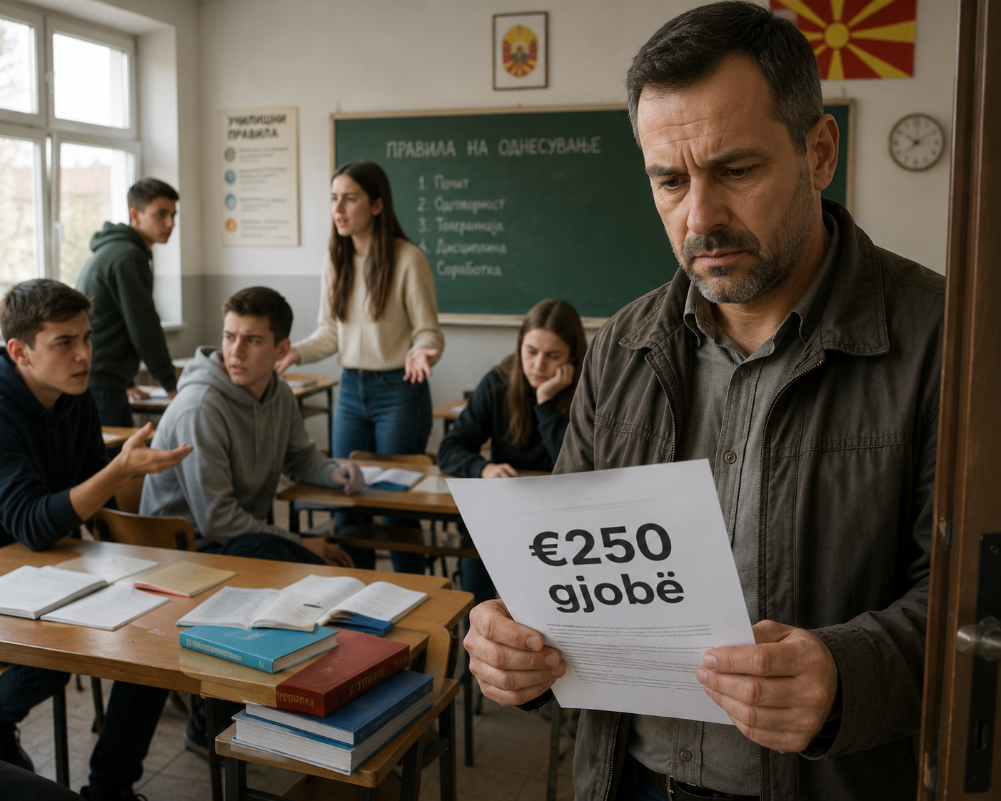 Maqedoni e Veriut  250 € gjobë për prindërit e fëmijëve që dhunojnë në shkolla