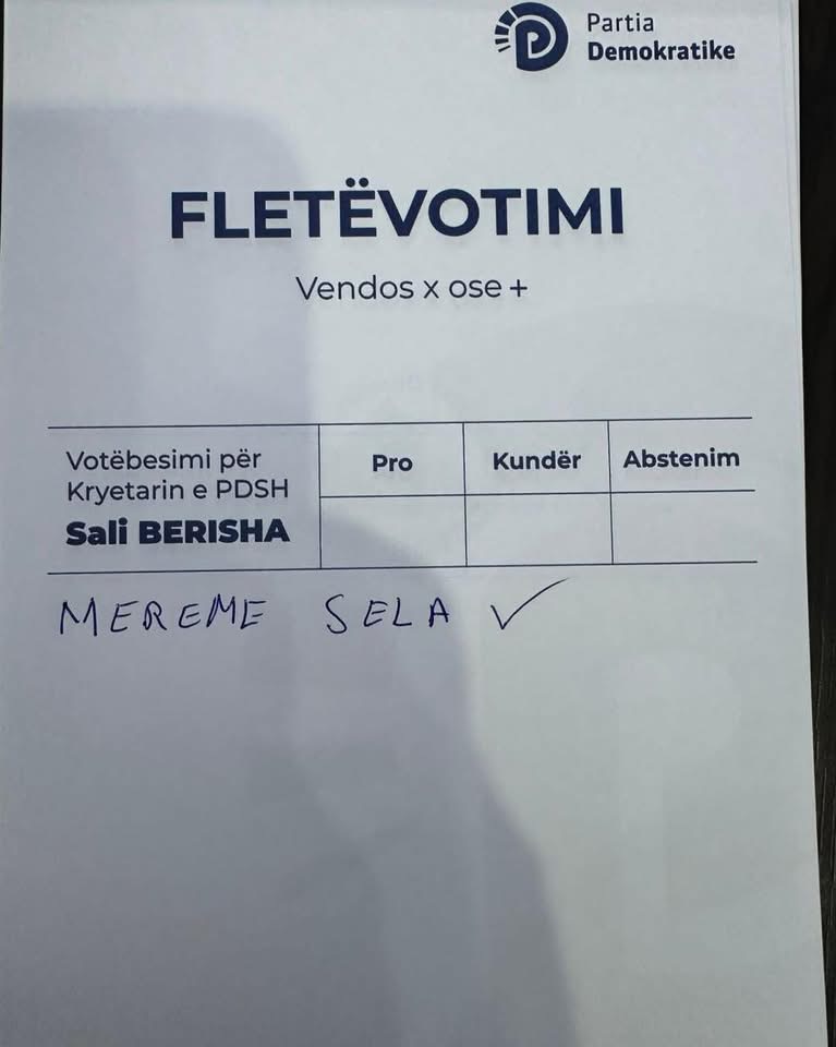 Zbulohet vota e Sali Berishës