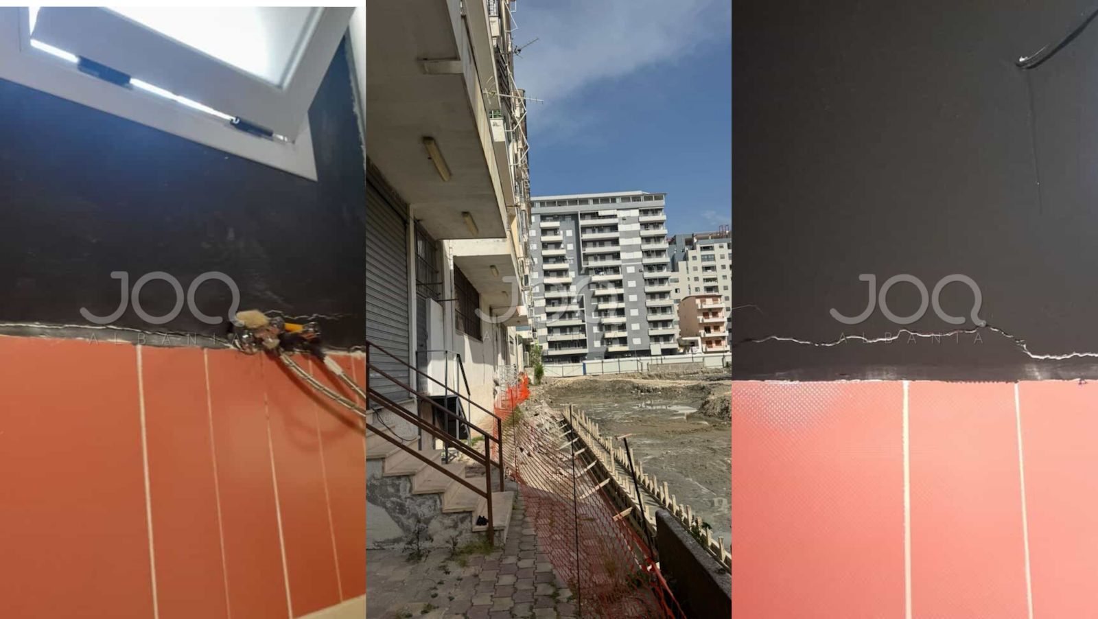 Ndërtimi i ri dëmton pallatin ekzistues në lagjen  10 Korriku  në Vlorë  banorët kërkojnë ndërhyrje urgjente