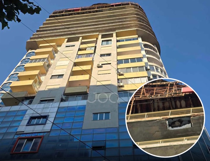  Me shpëtoi Zoti   prag tragjedie në Durrës  qytetari  Nga ky pallati ra një copë betoni një metër larg meje 