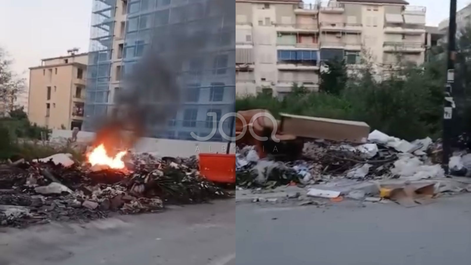  Punonjësit e pastrimit në Golem hodhën kartona mbi zjarr  flakët u përhapën sërish 