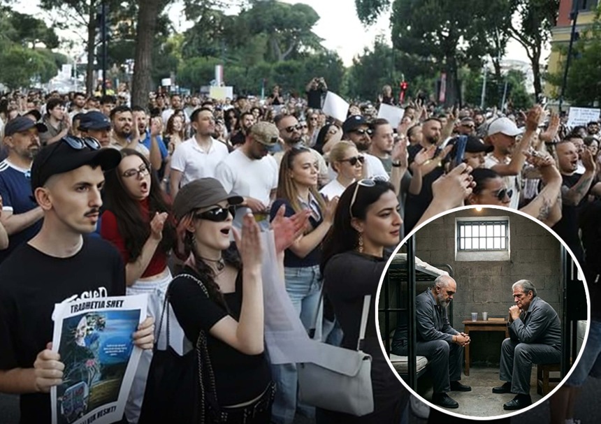  Rama në burg  Berisha në burg   protesta për Zvërnecin dhe Rrjollin kthehet në revoltë kundër lidërëve politikë
