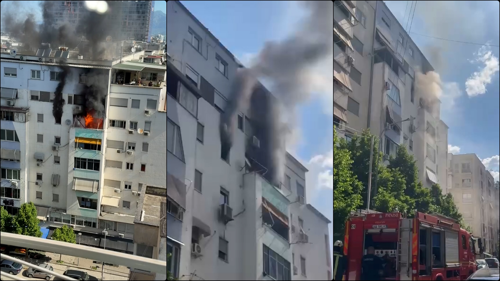 Zjarr në Komunën e Parisit, flakët përfshijnë një apartament në “Kika 1”