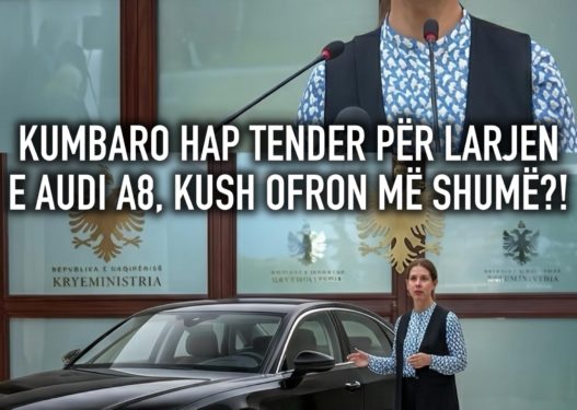 Kumbaro hap tender për larjen e Audi A8, kush ofron më shumë?!