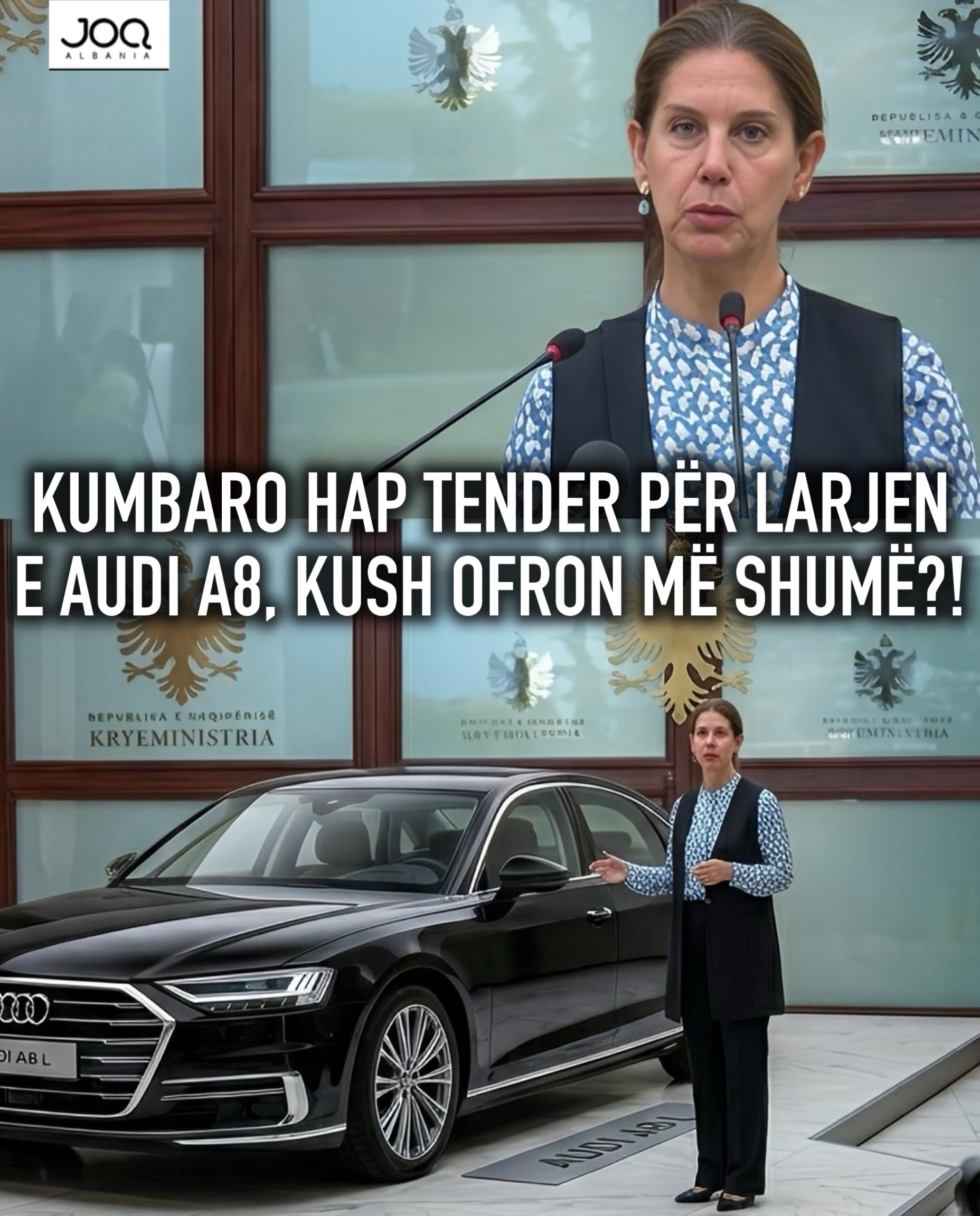 Kumbaro hap tender për larjen e Audi A8  kush ofron më shumë  