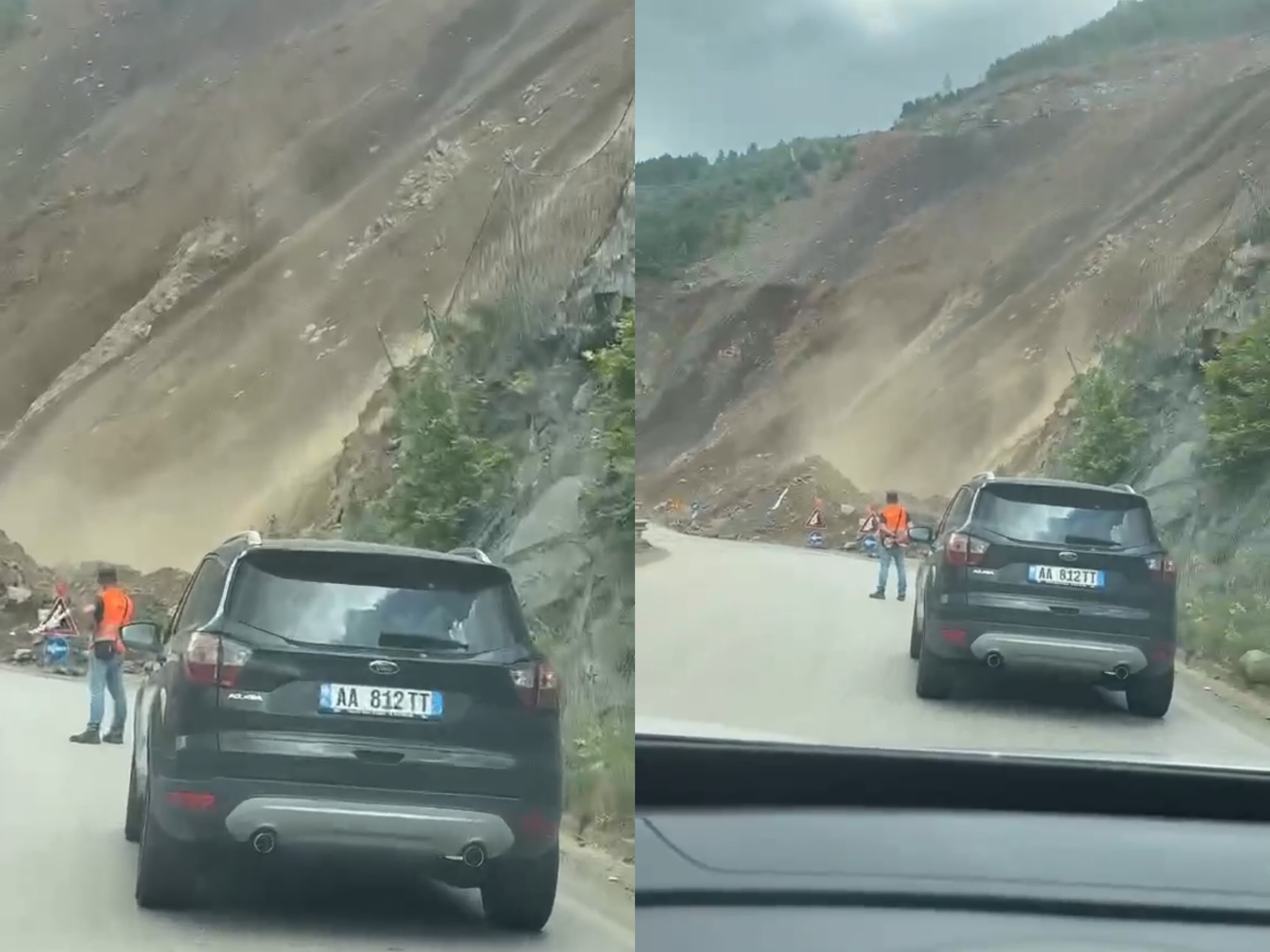 “Po na rrezikohet jeta”, shembjet në rrugën Elbasan-Librazhd bllokojnë qytetarët në trafik