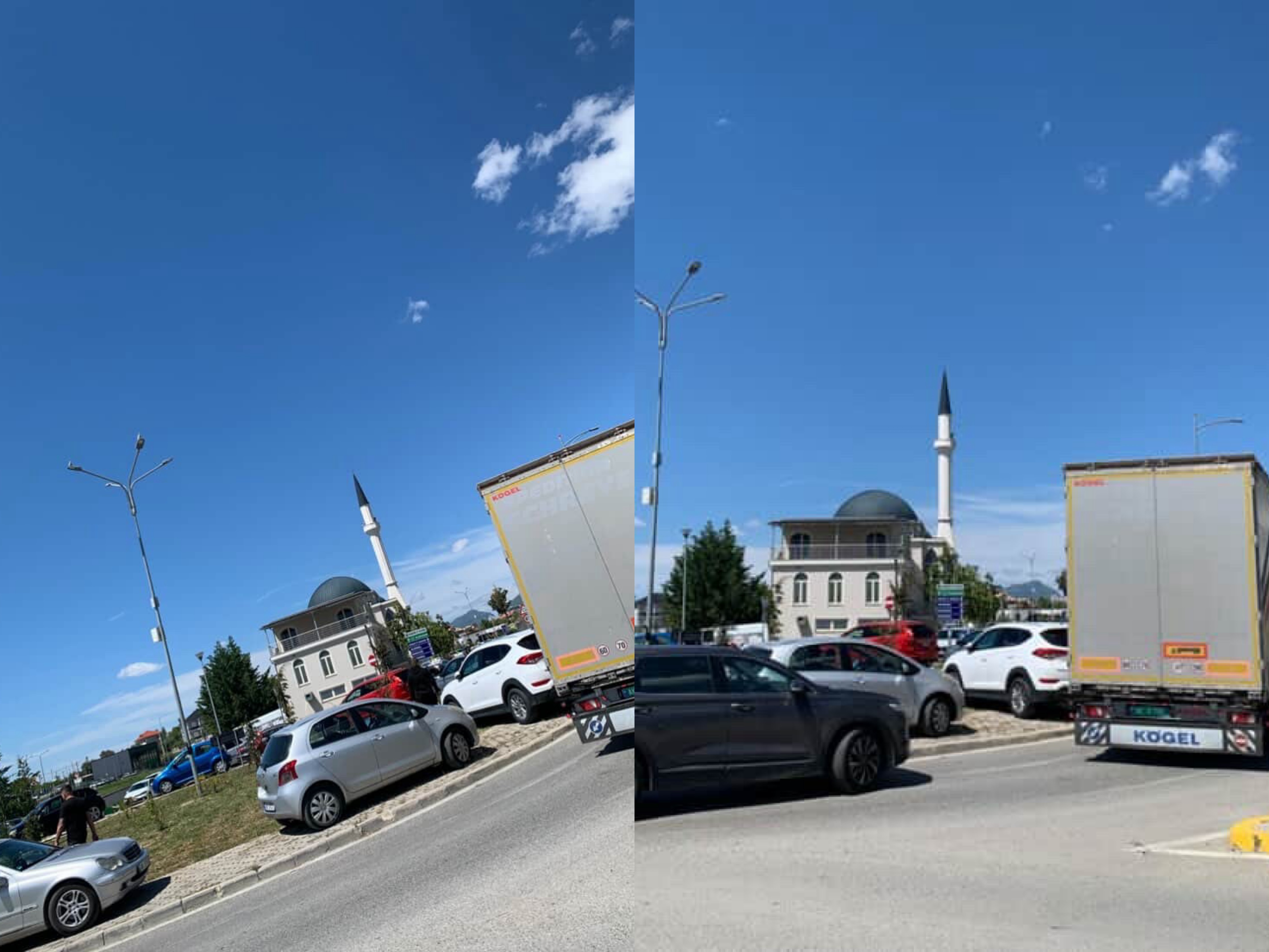 Mungesa e parkimit pranë xhamisë shkakton kaos në Farkë të Madhe