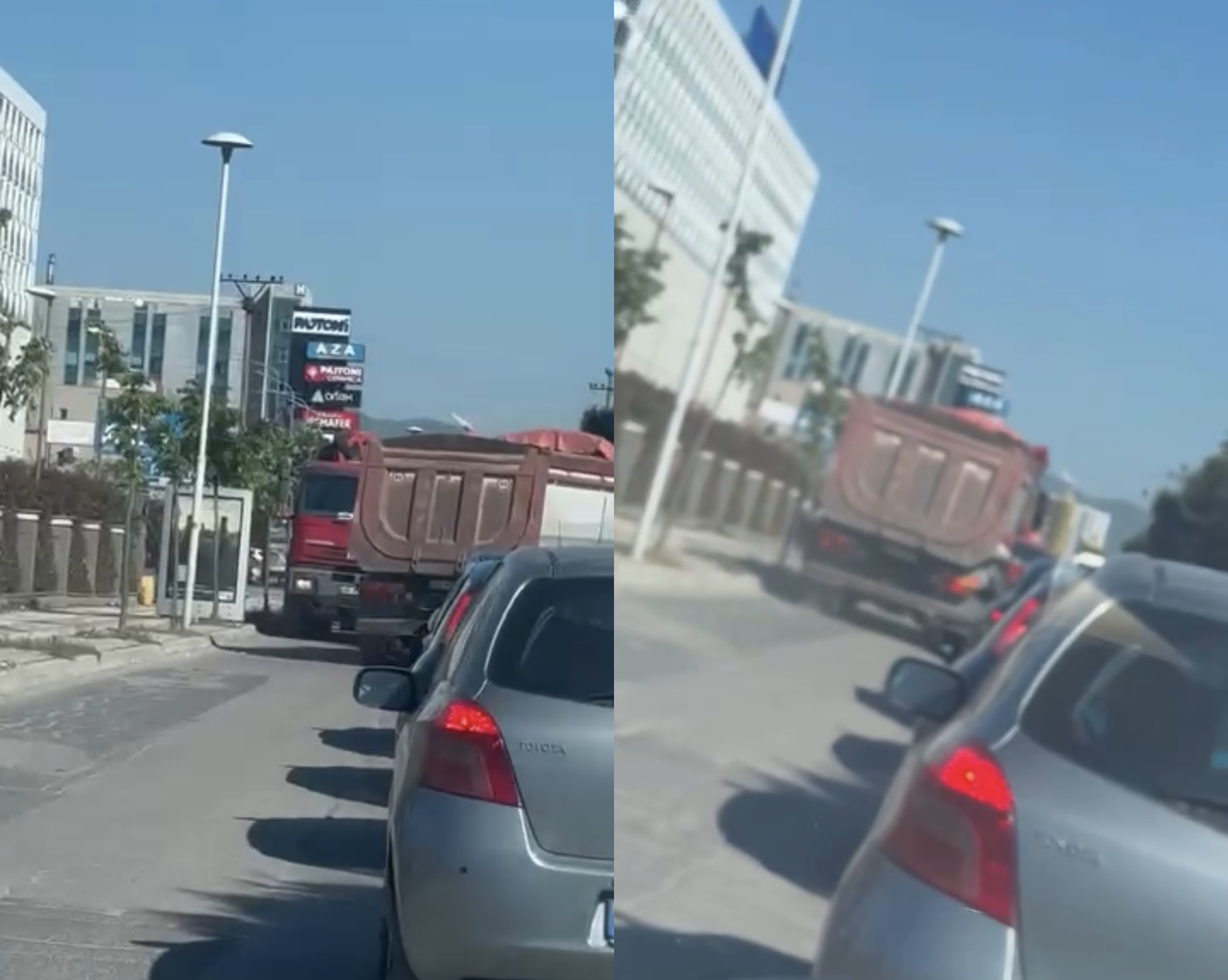 Shoferi i paduruar i kamionit futet në parakalim dhe bllokon komplet trafikun