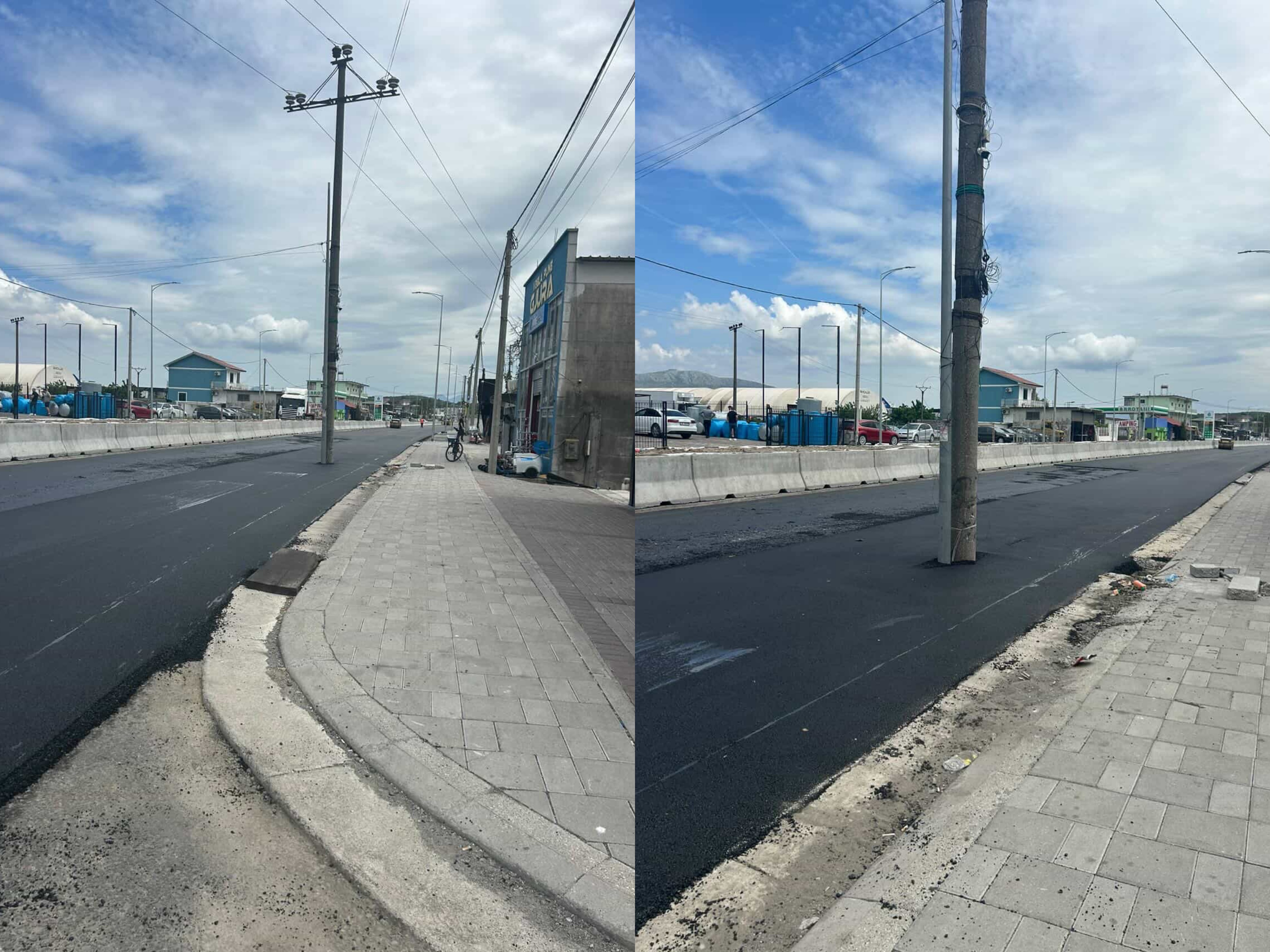 Investimi miliona lekësh në Bahçallëk përfundon me shtyllën elektrike në mes të rrugës