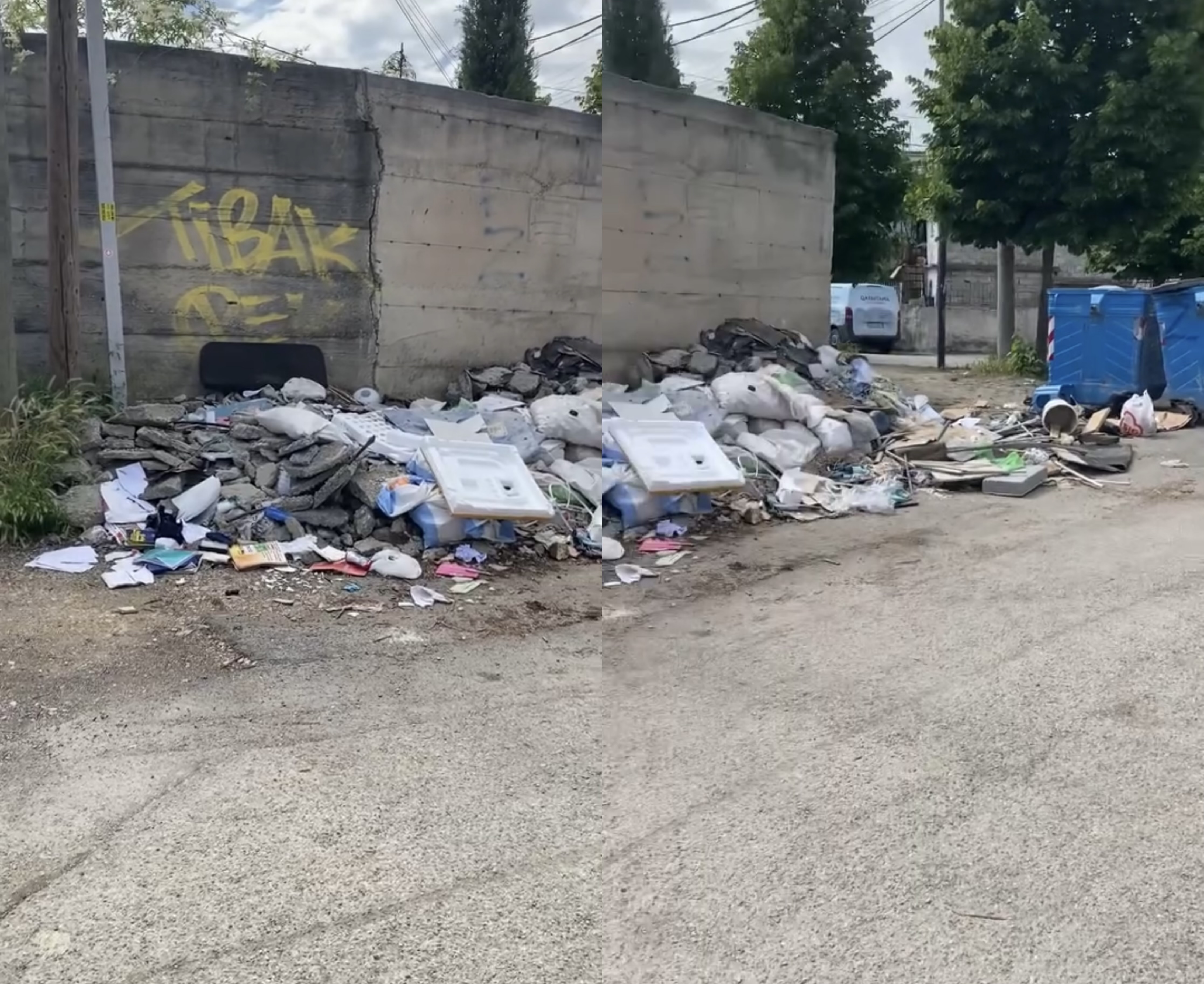 Mbetjet inerte  harrohen  pranë Unazës së Madhe  banorët  Bashkia s ka me çfarë t i heqë