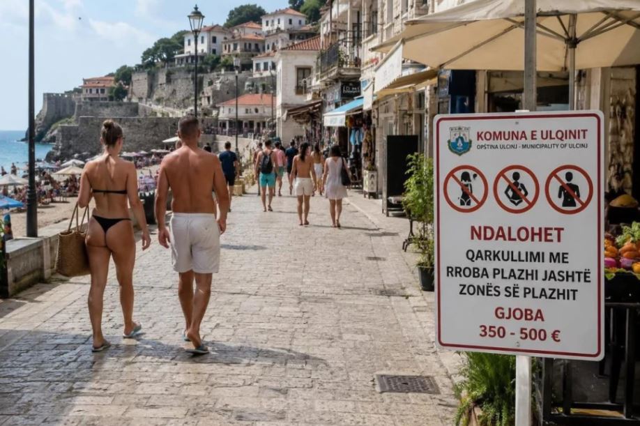 Ulqini me rregulla të reja: 500 euro gjobë nëse del me rroba plazhi në qytet