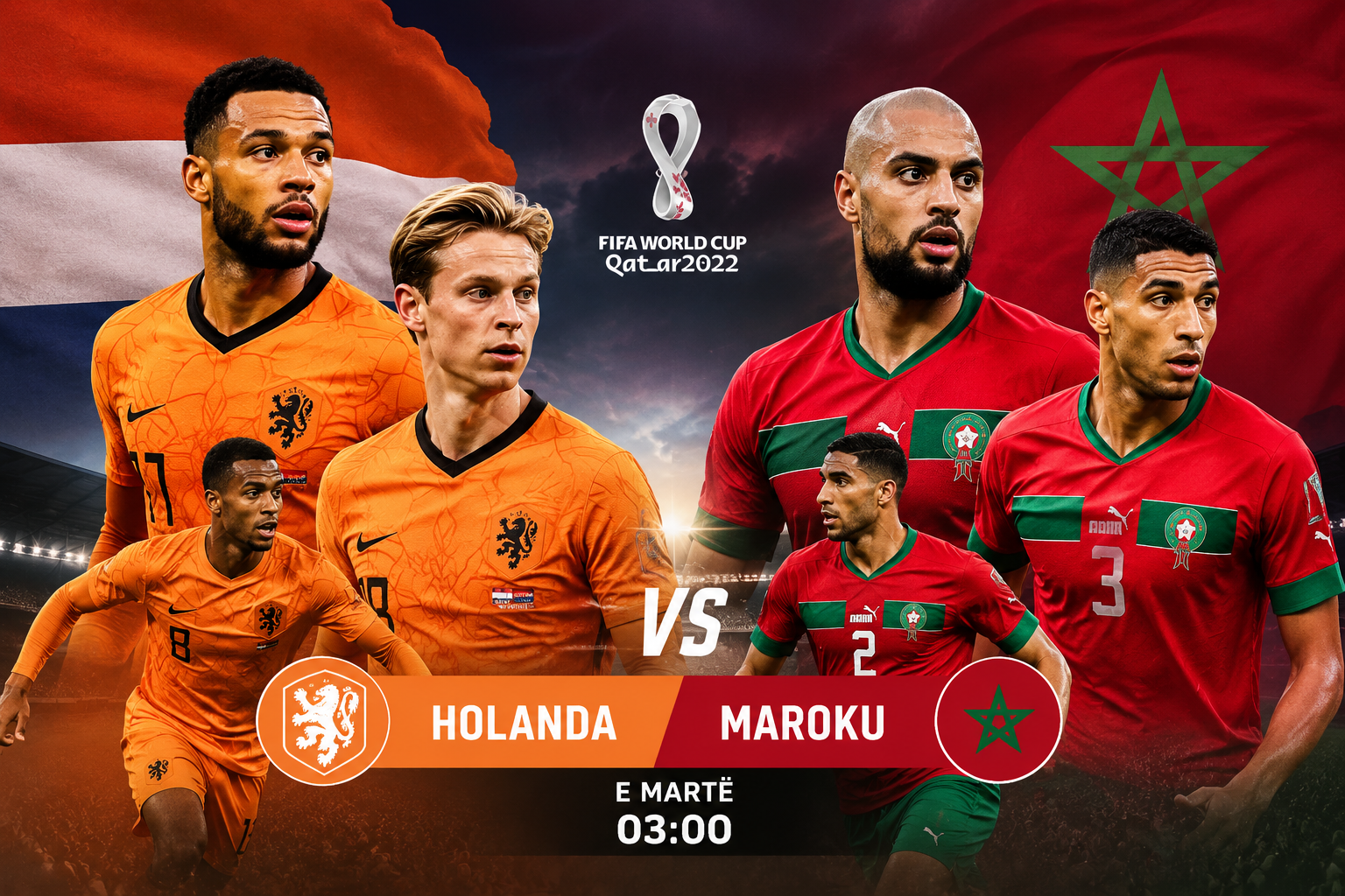 Holandë Marok  më shumë se një ndeshje futbolli
