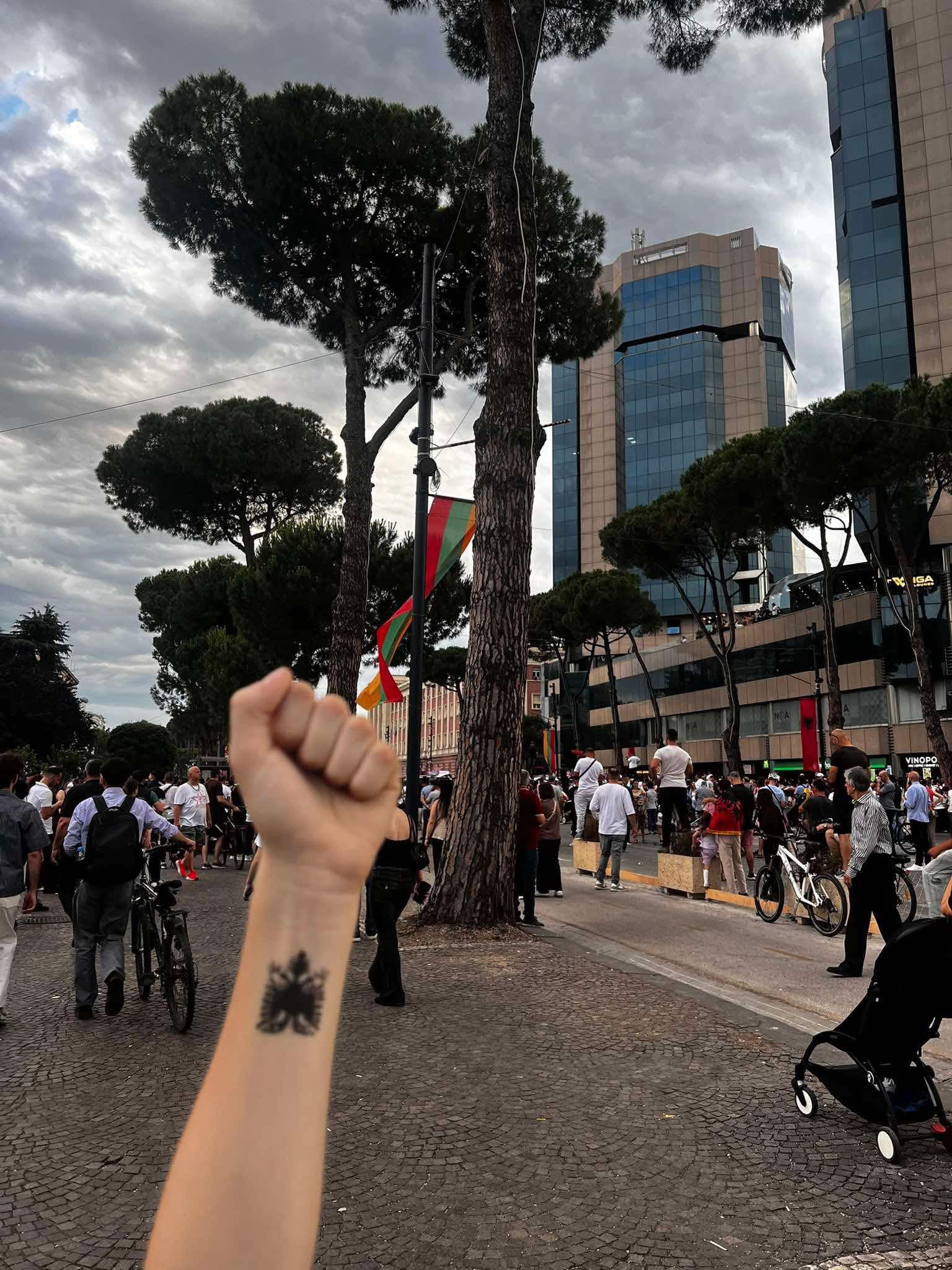 Biri im 9 vjeç erdhi nga Gjermania për të protestuar për vendin e tij 