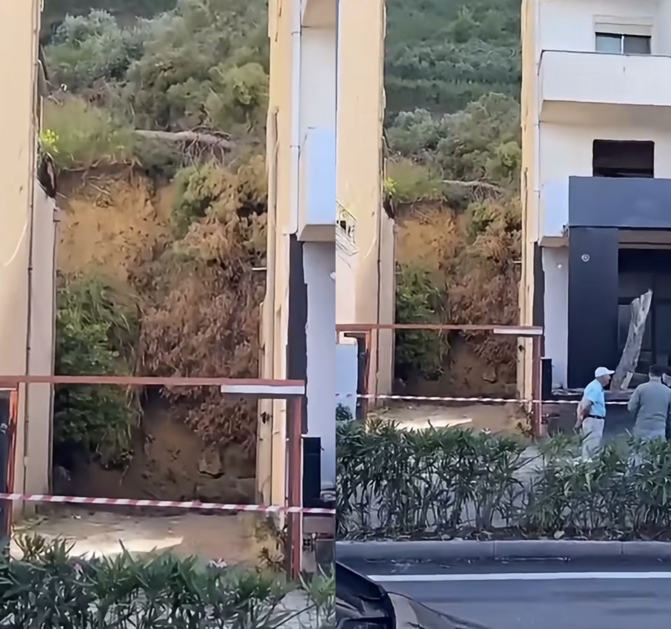 Rrëshqitje dheu në Currila të Durrësit, masat e tokës afrohen pranë pallateve të banimit