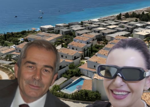 Oligarku Pandi Carapuli vilë 2-katëshe në “Gurët e Bardhë” në Dhërmi dhuratë Belinda Ballukut