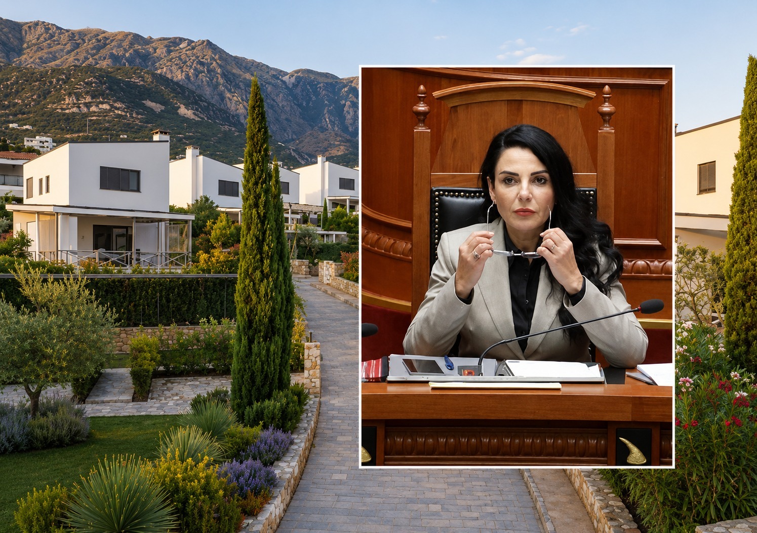 Zbardhen bisedat e Belinda Ballukut për vilën luksoze në Dhërmi