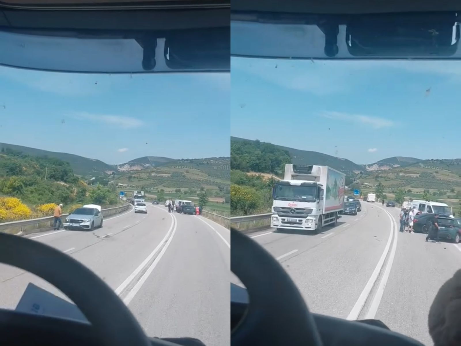 Aksident i rëndë në Mallakastër  5 makina të përplasura dhe disa të lënduar