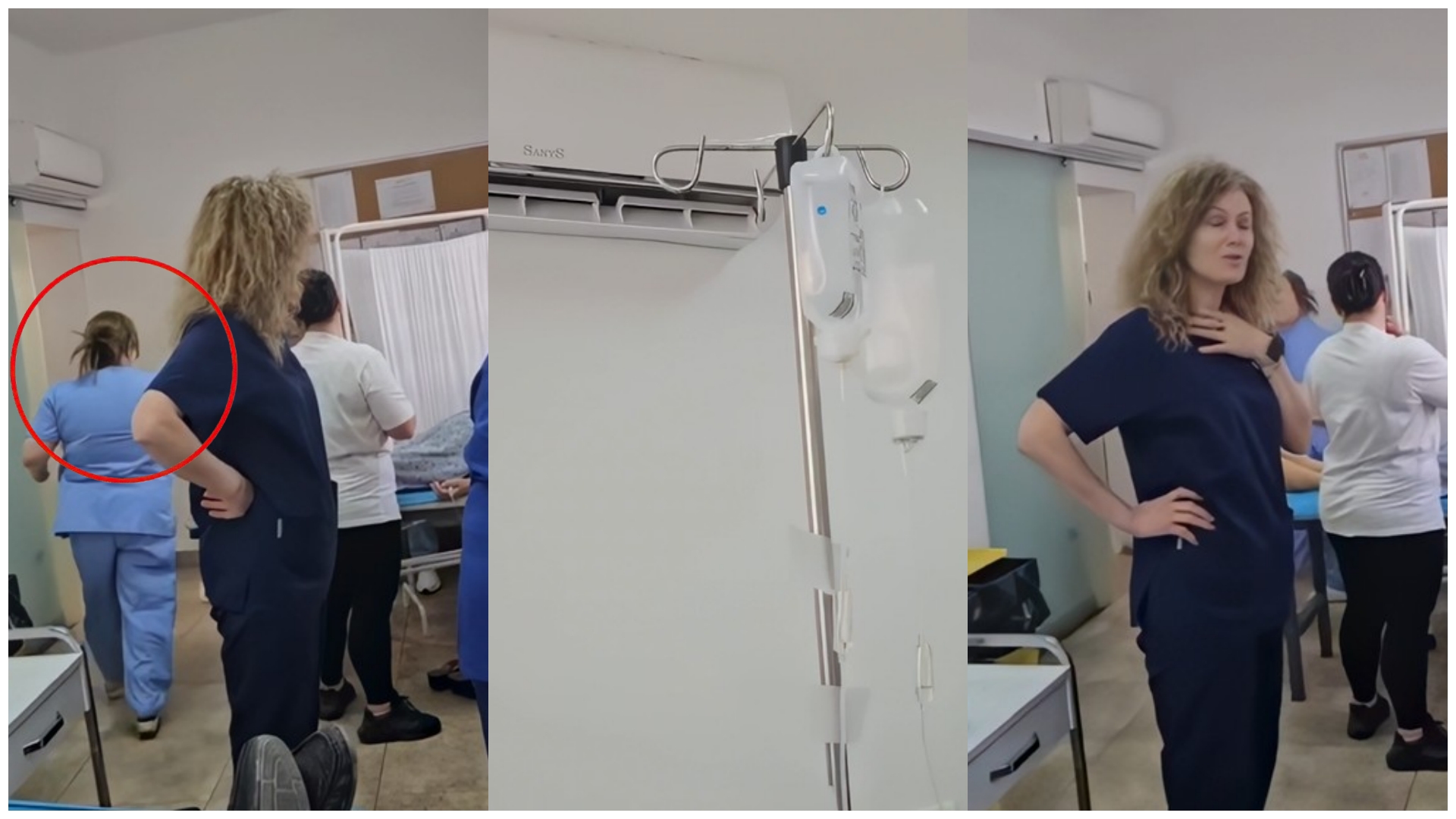  Të q  sha robt   infermieret e Kamzës shajnë babain e fëmijës të sëmurë