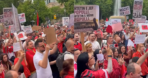 Frankfurti  kuq e zi   Diaspora në Gjermani ngrihet kundër Edi Ramës