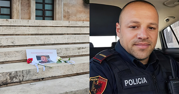 Protesta në Tiranë  Një minutë heshtje në nderim të policit të vrarë në Maliq