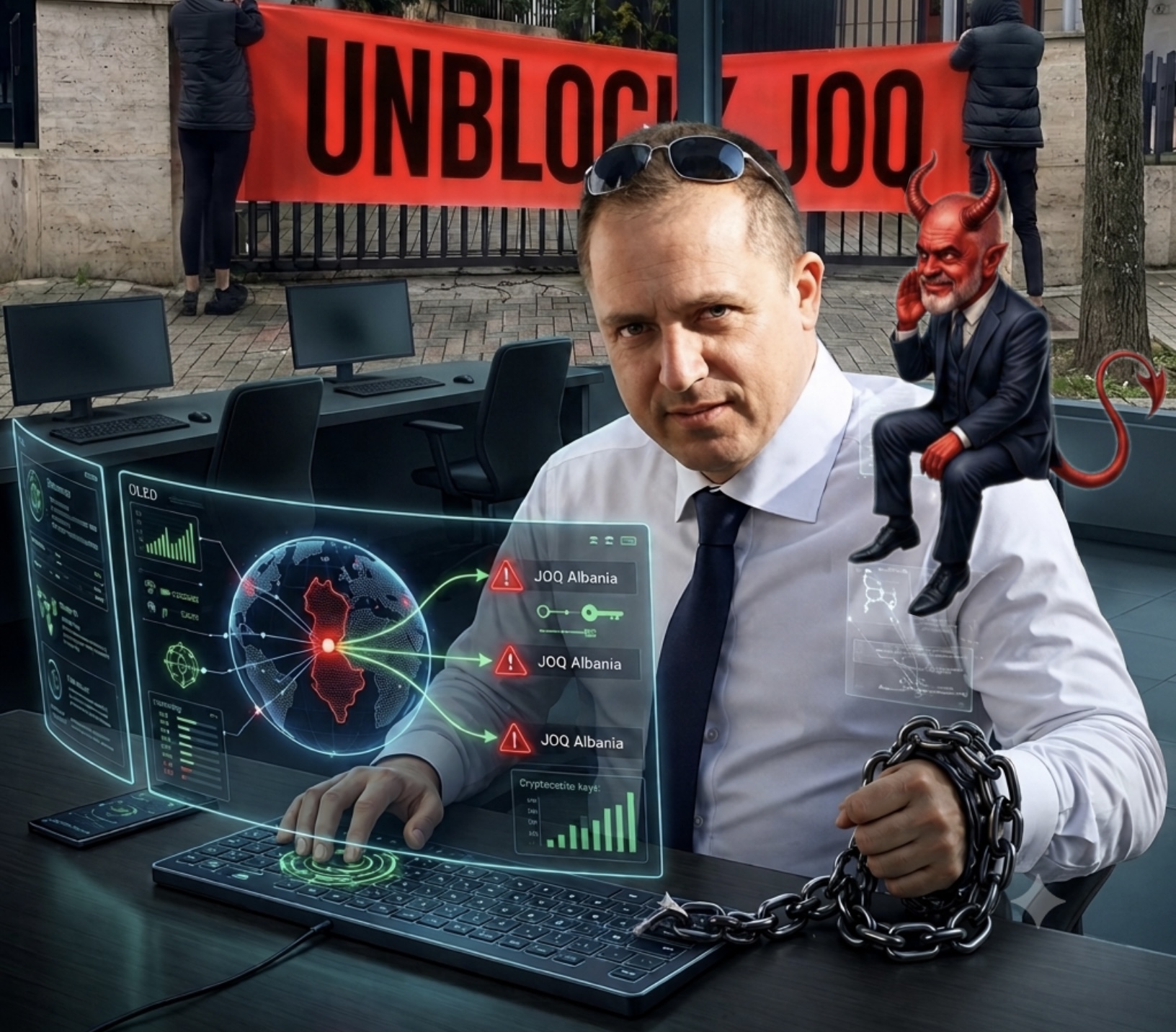 Bllokuesi i domain-it të JOQ kritikon ashpër Ramën: Emërove horra në qeveri, i ke borxh socialistëve dorëheqjen!