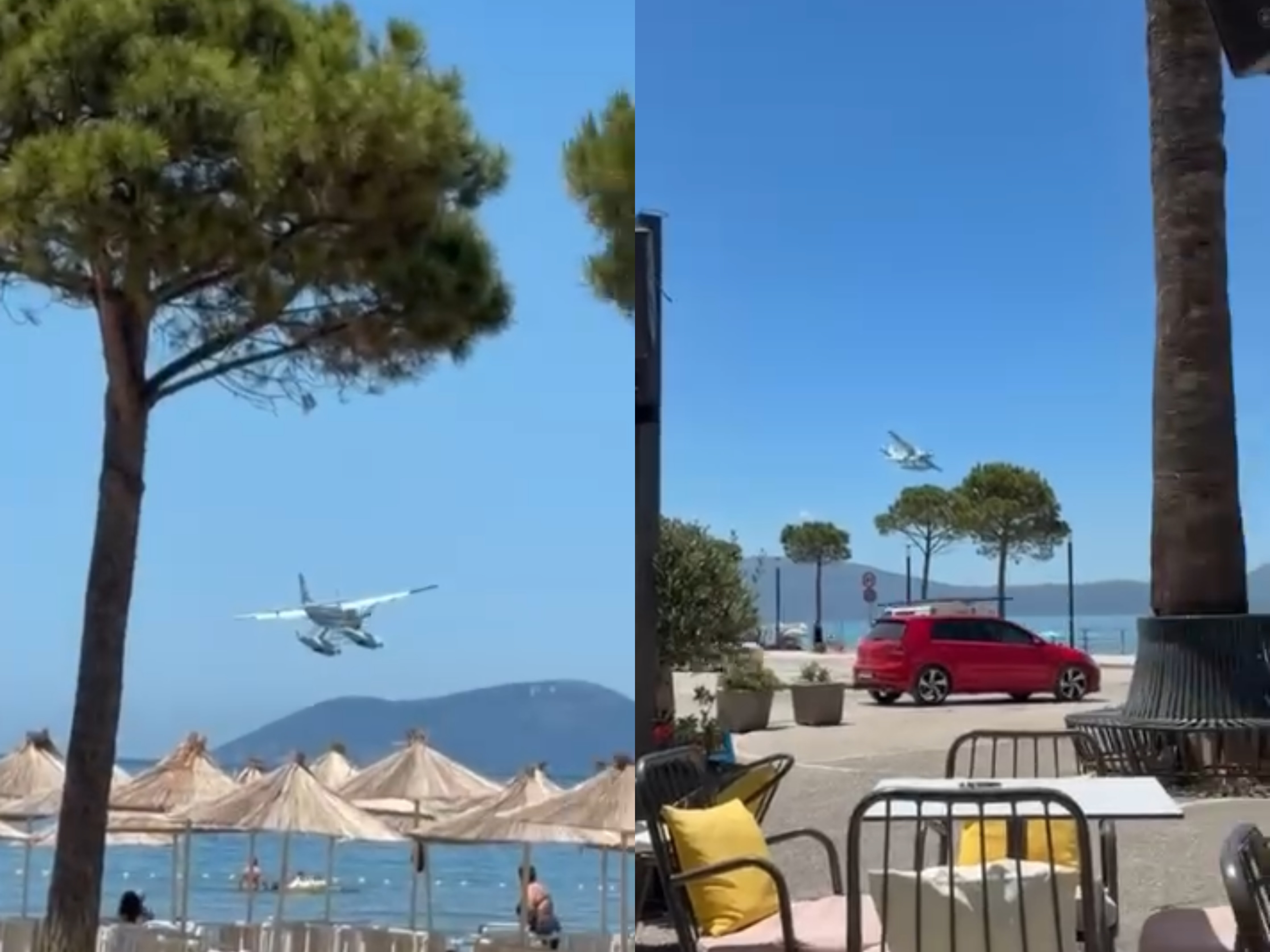 Çfarë po ndodh në Vlorë  Avioni kalon në Lungomare poshtë kokave të pushuesve
