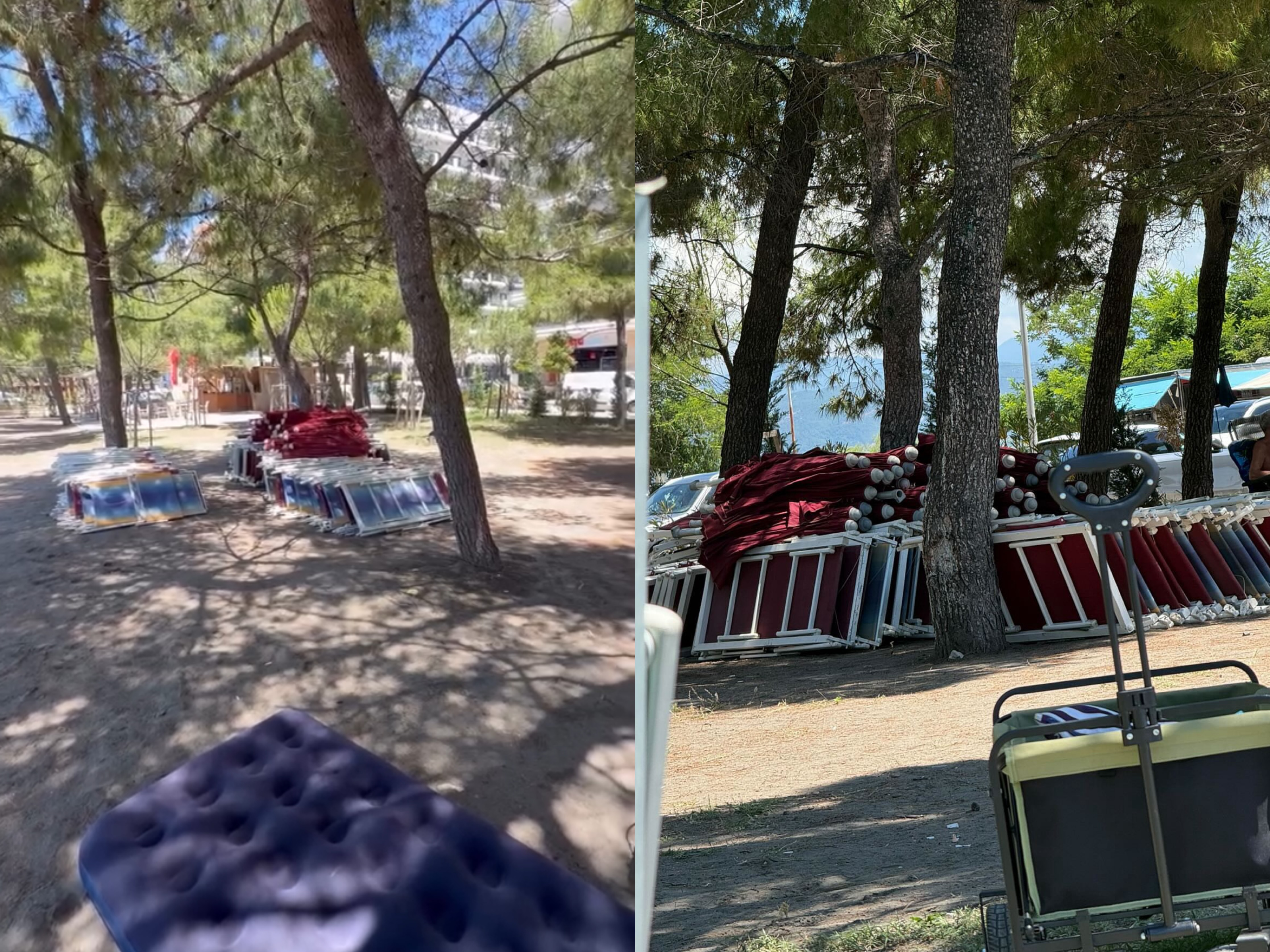 Plazhit publik në Kune i del pronari  Nis vendosja e çadrave dhe shezlongëve