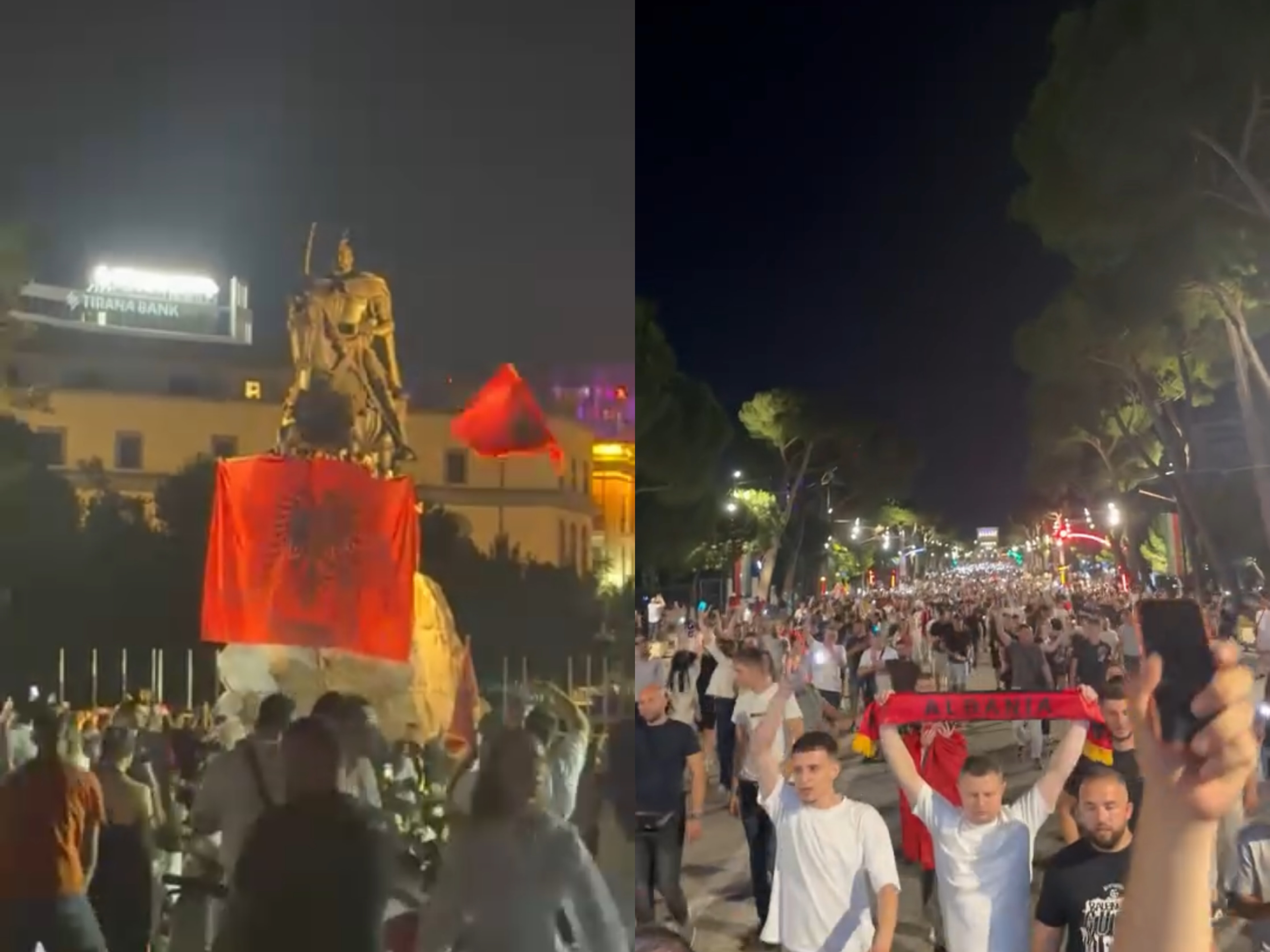 Protestuesit nuk tërhiqen  bulevardi mbetet i mbushur edhe pas marshimit nëpër rrugët e Tiranës