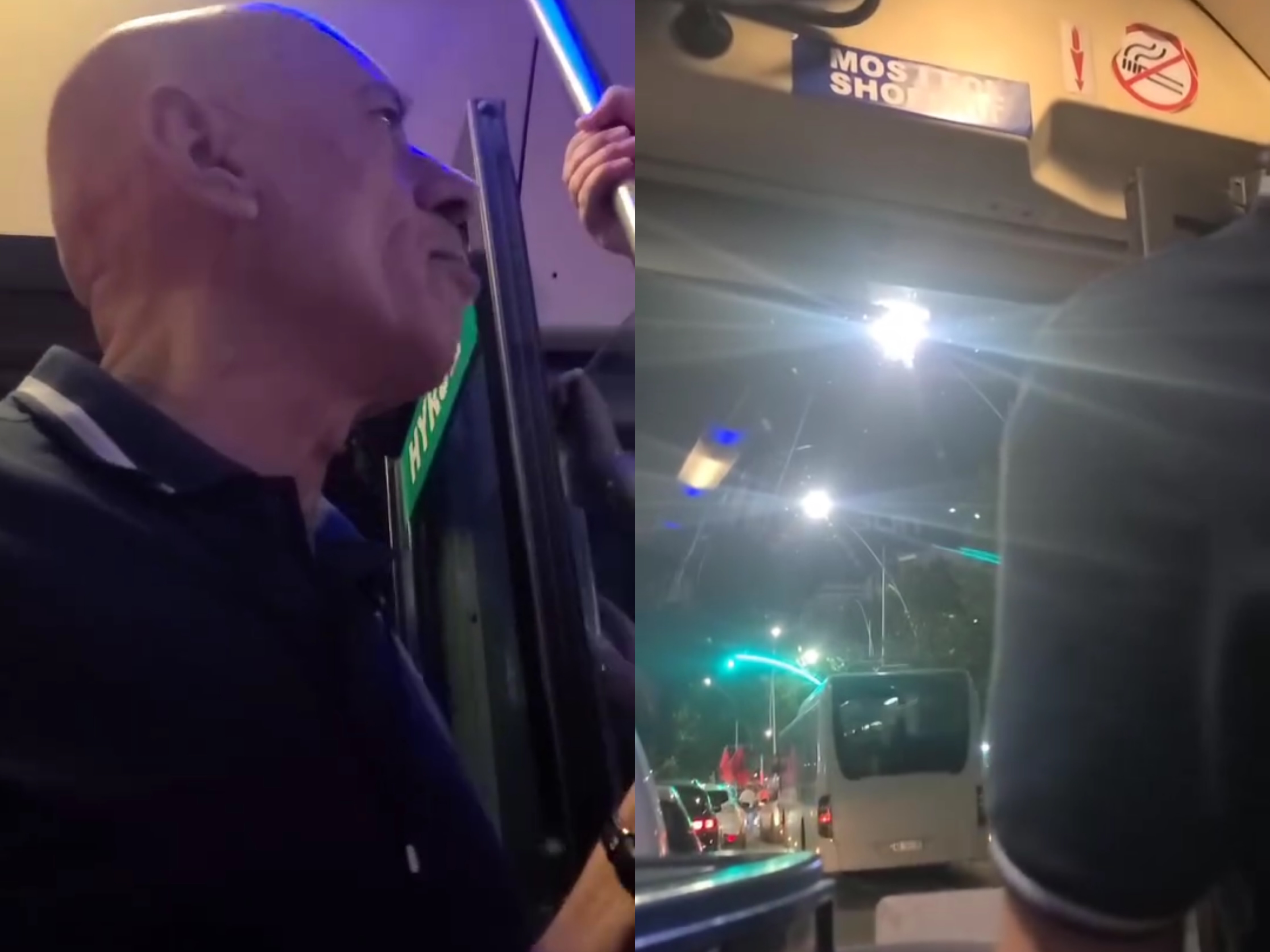 Panik në autobusin e Porcelanit  burri godet mjetin dhe bërtet  fëmijët në lot