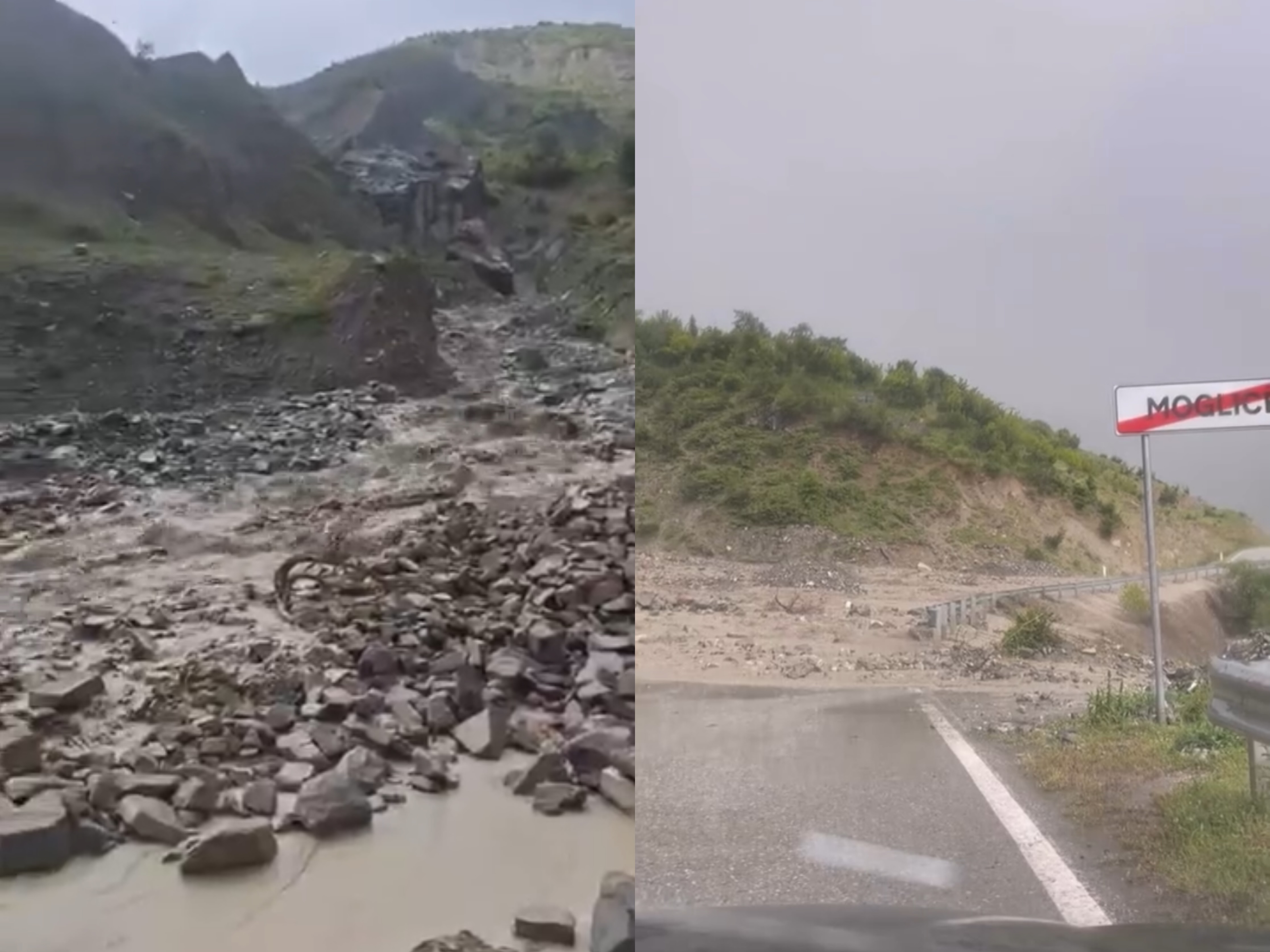 Reshjet e dendura bllokojnë aksin Gramsh–Moglicë–Korçë, qytetarët të izoluar prej dy orësh