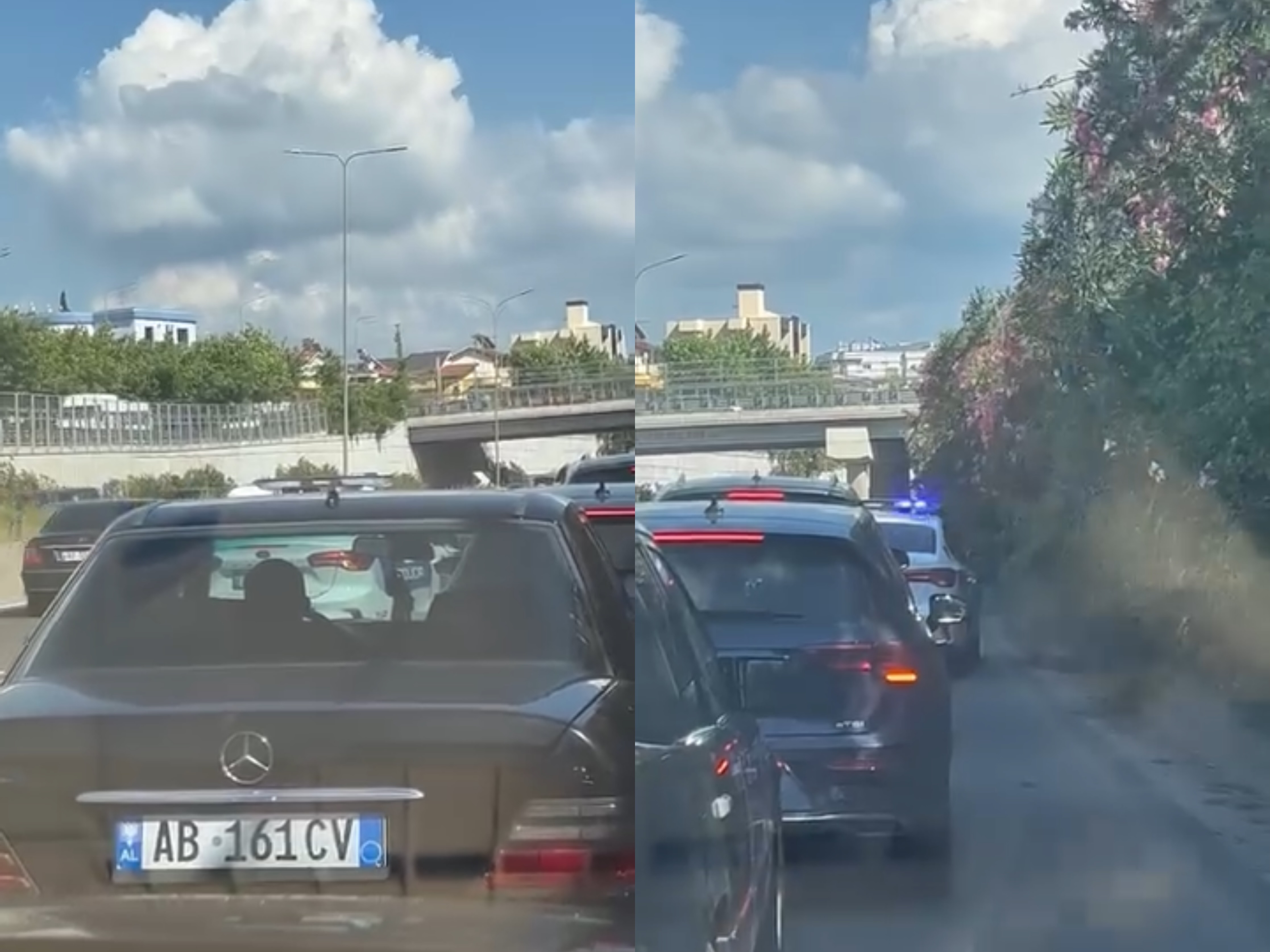 As Policia se duron dot trafikun e Unazës  futet pa radhë dhe pastaj ndez fenelinat