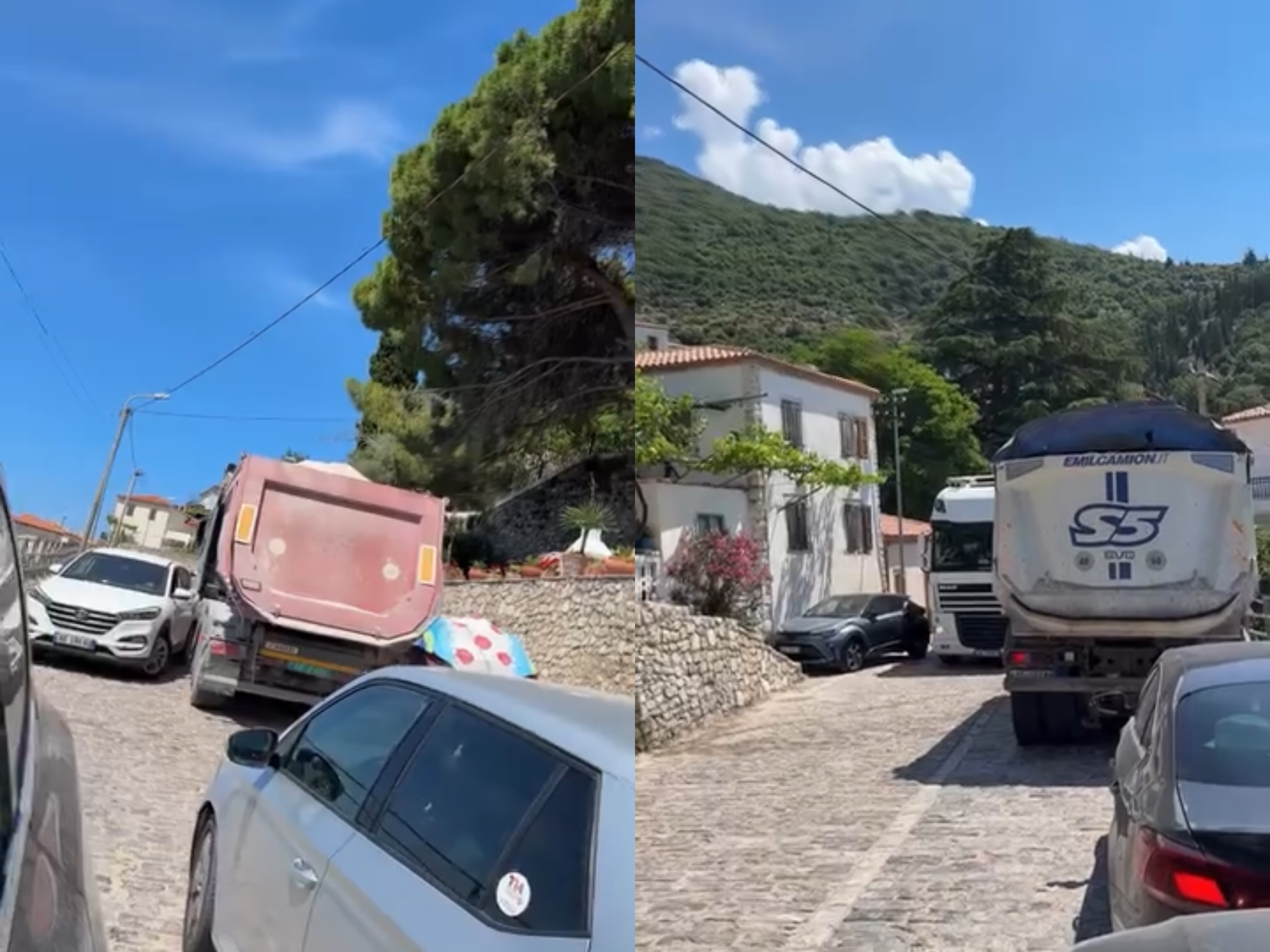 Sezoni ka nisur  kamionët e rëndë paralizojnë qarkullimin në aksin Dhërmi Himarë