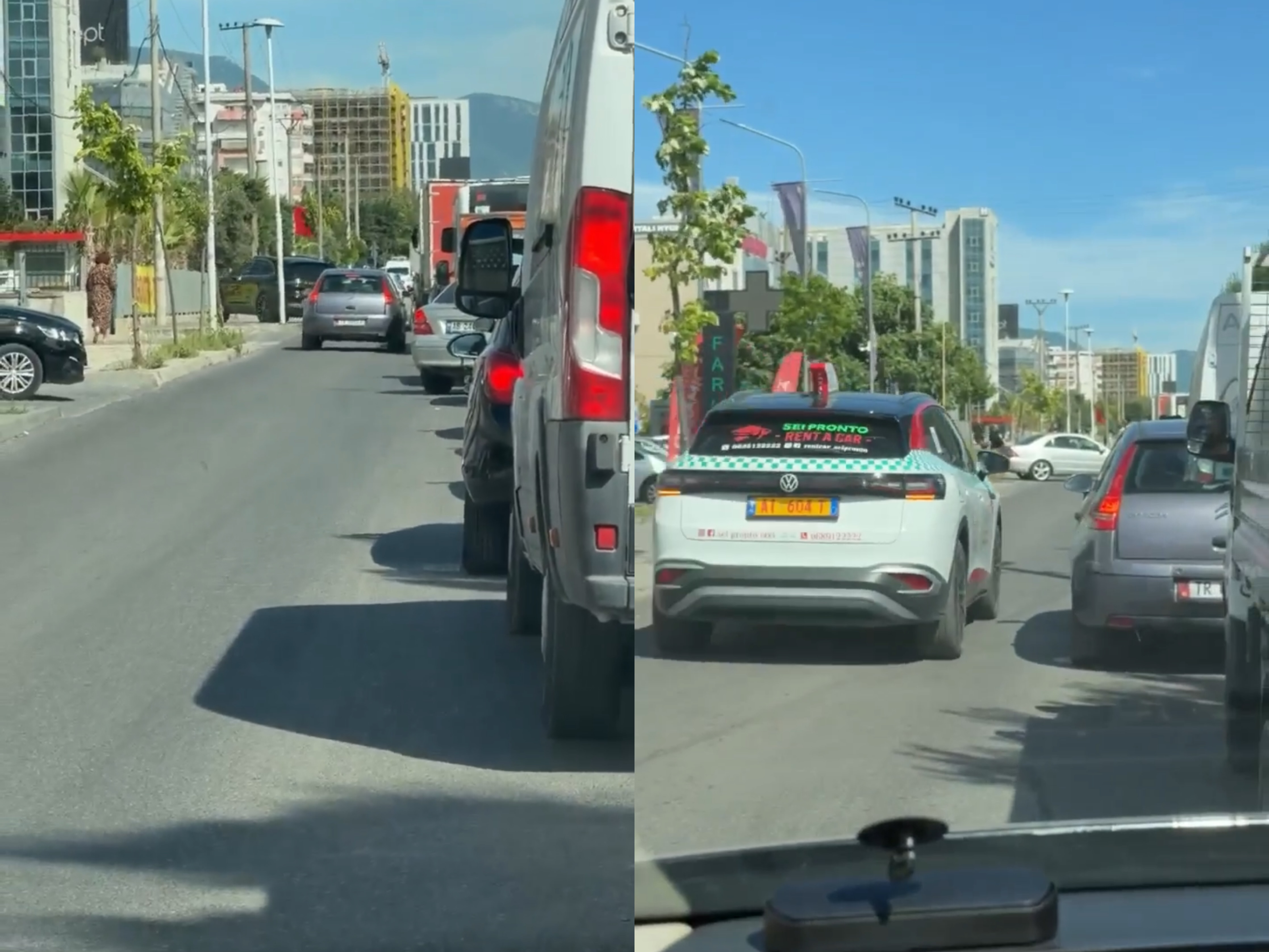 Makthi i rrugës Vorë Tiranë  Trafik i rënduar dhe shkelje masive