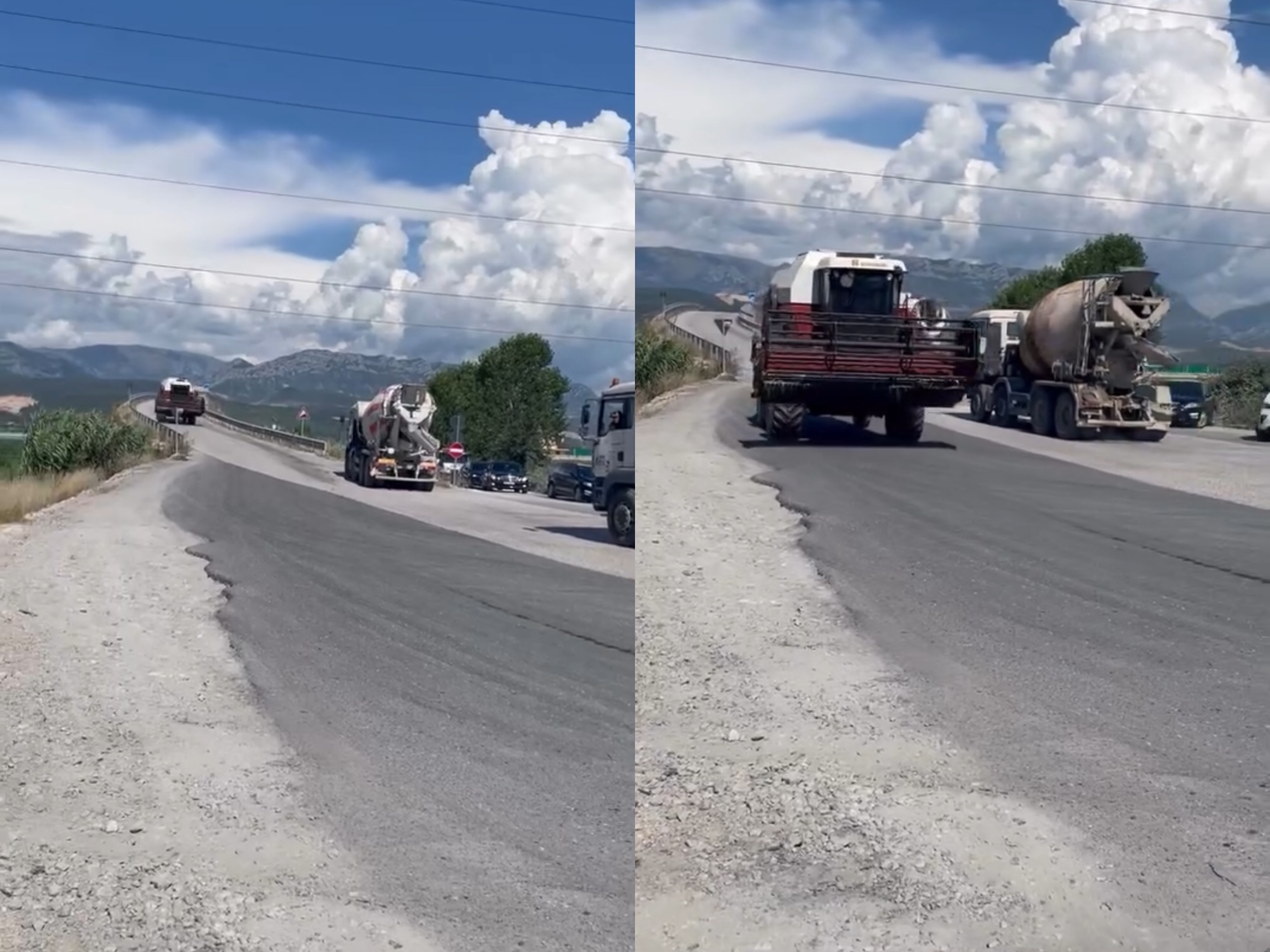 Gener 2 s ka punuar me plan  Autokombajna bllokon qarkullimin në daljen e Thumanës
