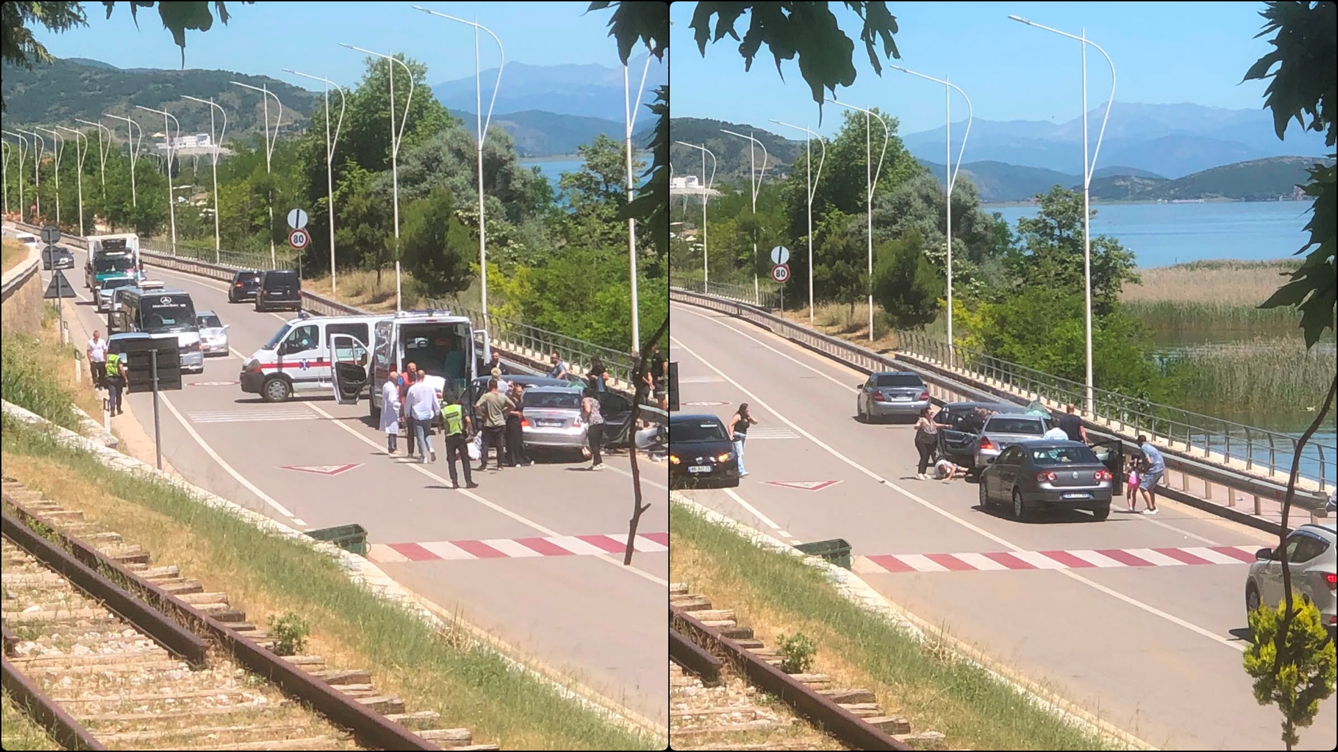 Aksident i rëndë në aksin Pogradec Lin  humb jetën një grua