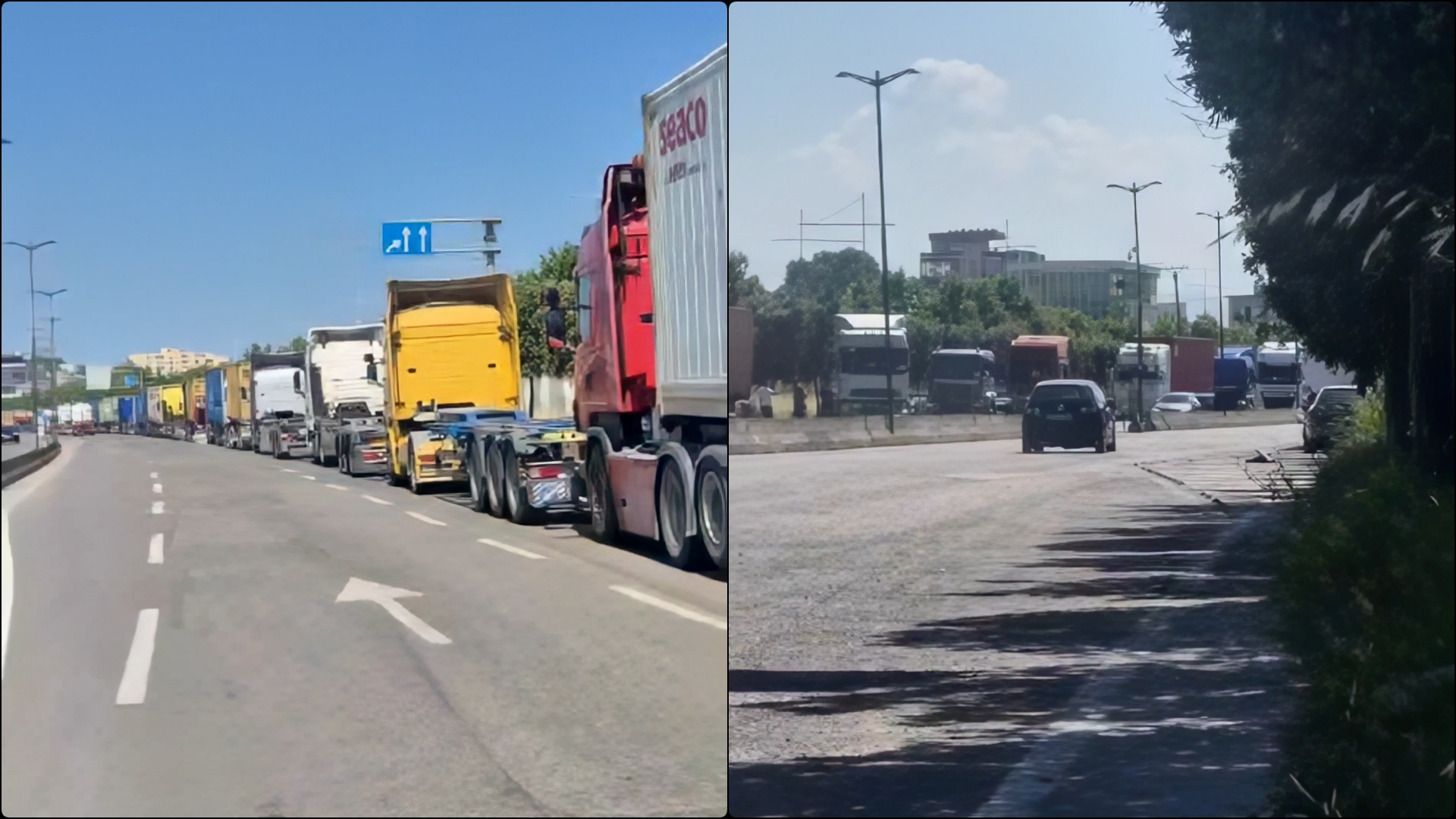 Radhë kilometrike në Portin e Durrësit  shoferët  Presim me orë të tëra për të ngarkuar kontejnerët