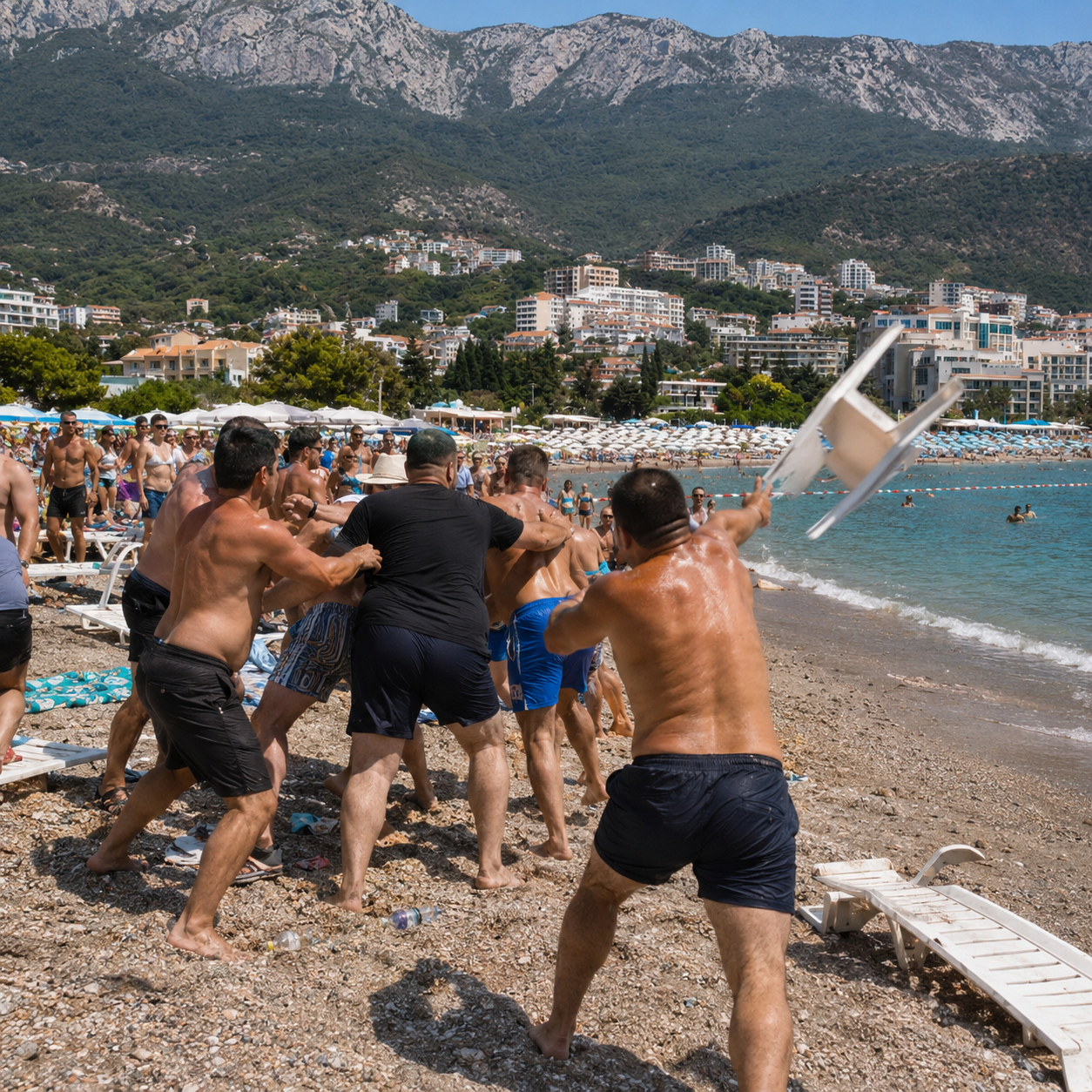 Dhunohen turistët izraelitë në Budva  njëri përfundon me nofull të thyer