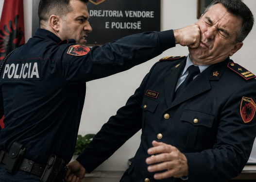 Polici bashkiak i bie me grusht shefit