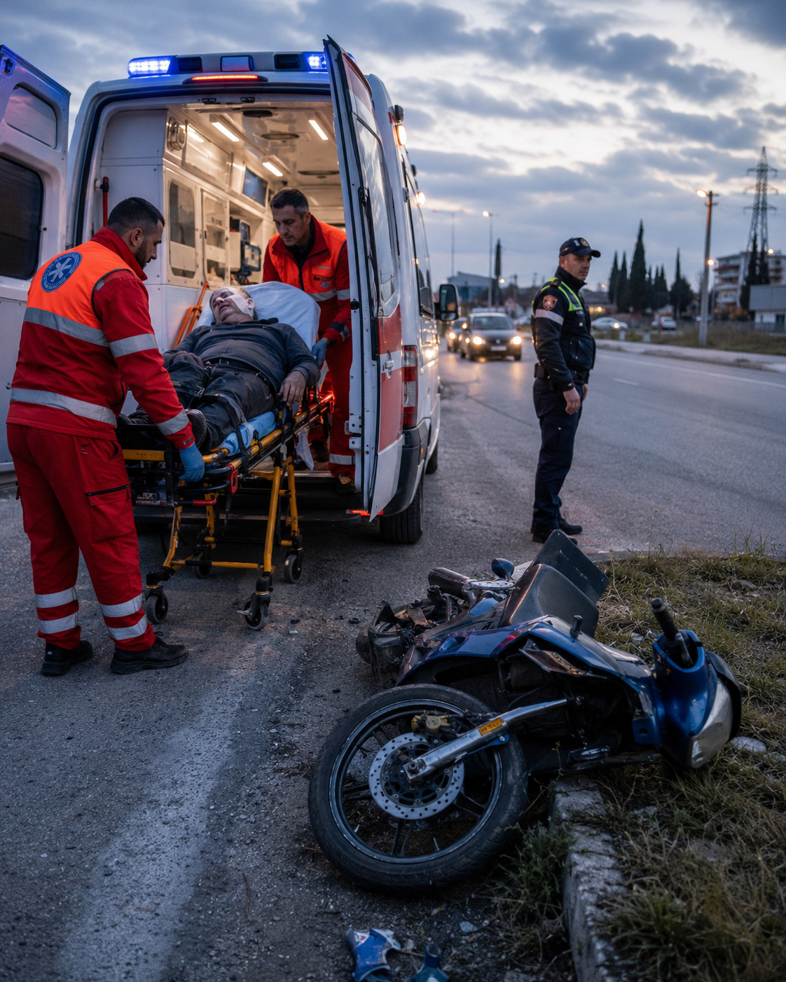 Del nga rruga me motomjet në Fier  47 vjeçari dërgohet në gjendje të rëndë te Trauma