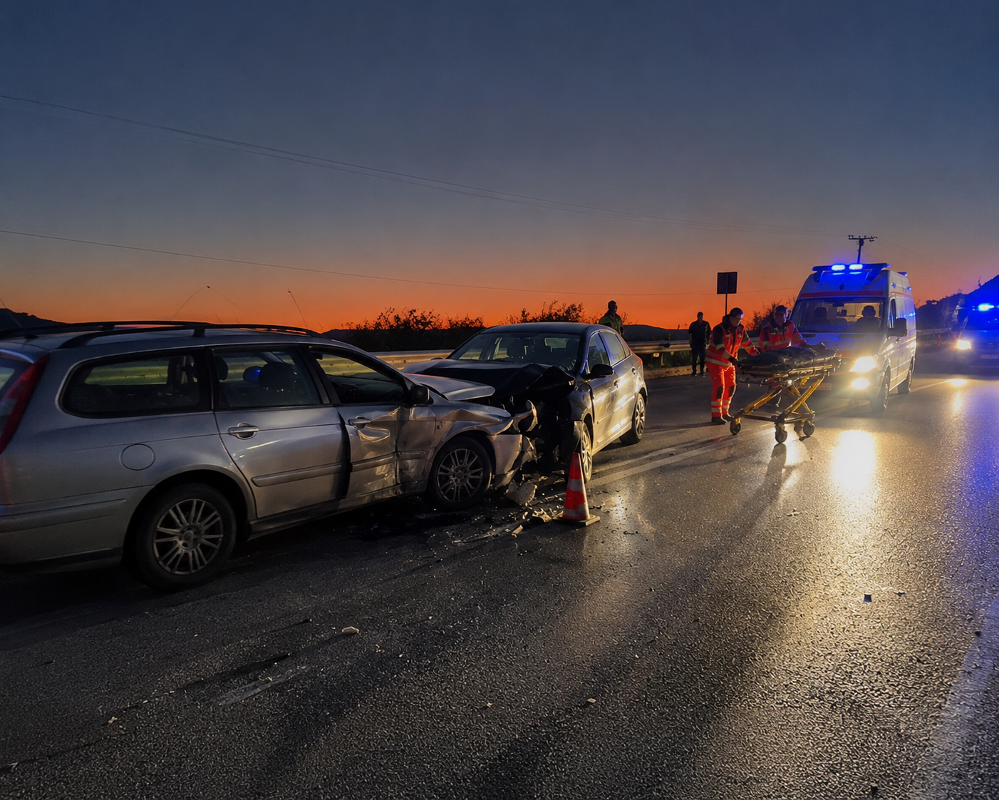 Aksident në autostradën Levan Tepelenë  përplasen dy automjete  të dy mjetet po lëviznin në drejtime të kundërta