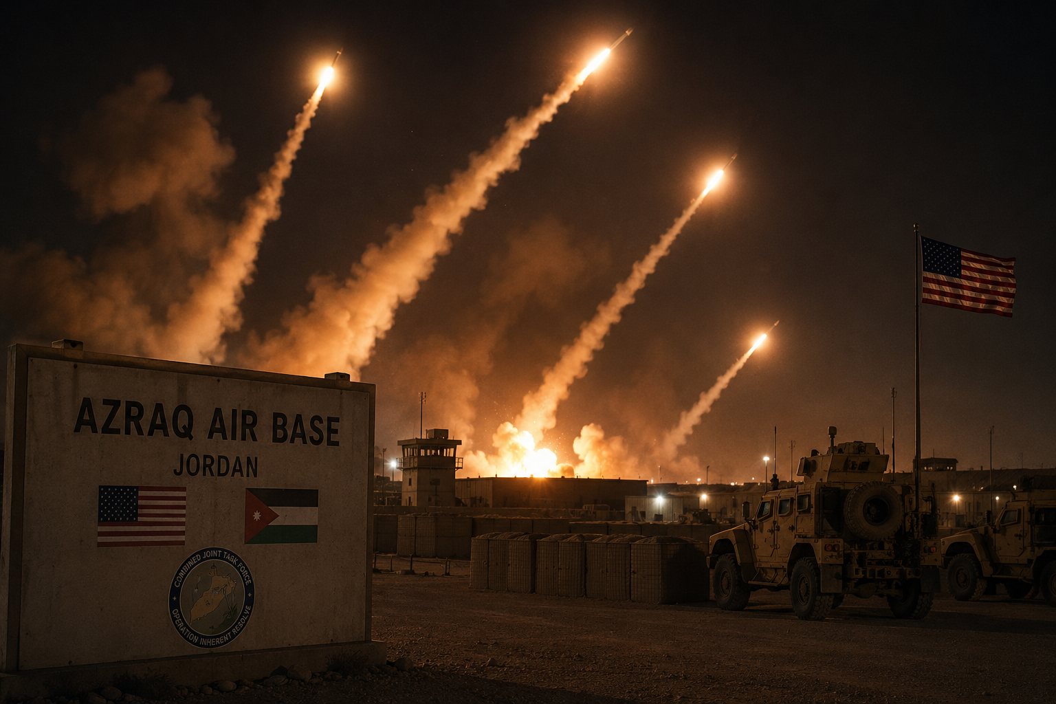 Sulm me raketa balistike në Jordani  Irani godet bazën ushtarake që përdoret nga SHBA