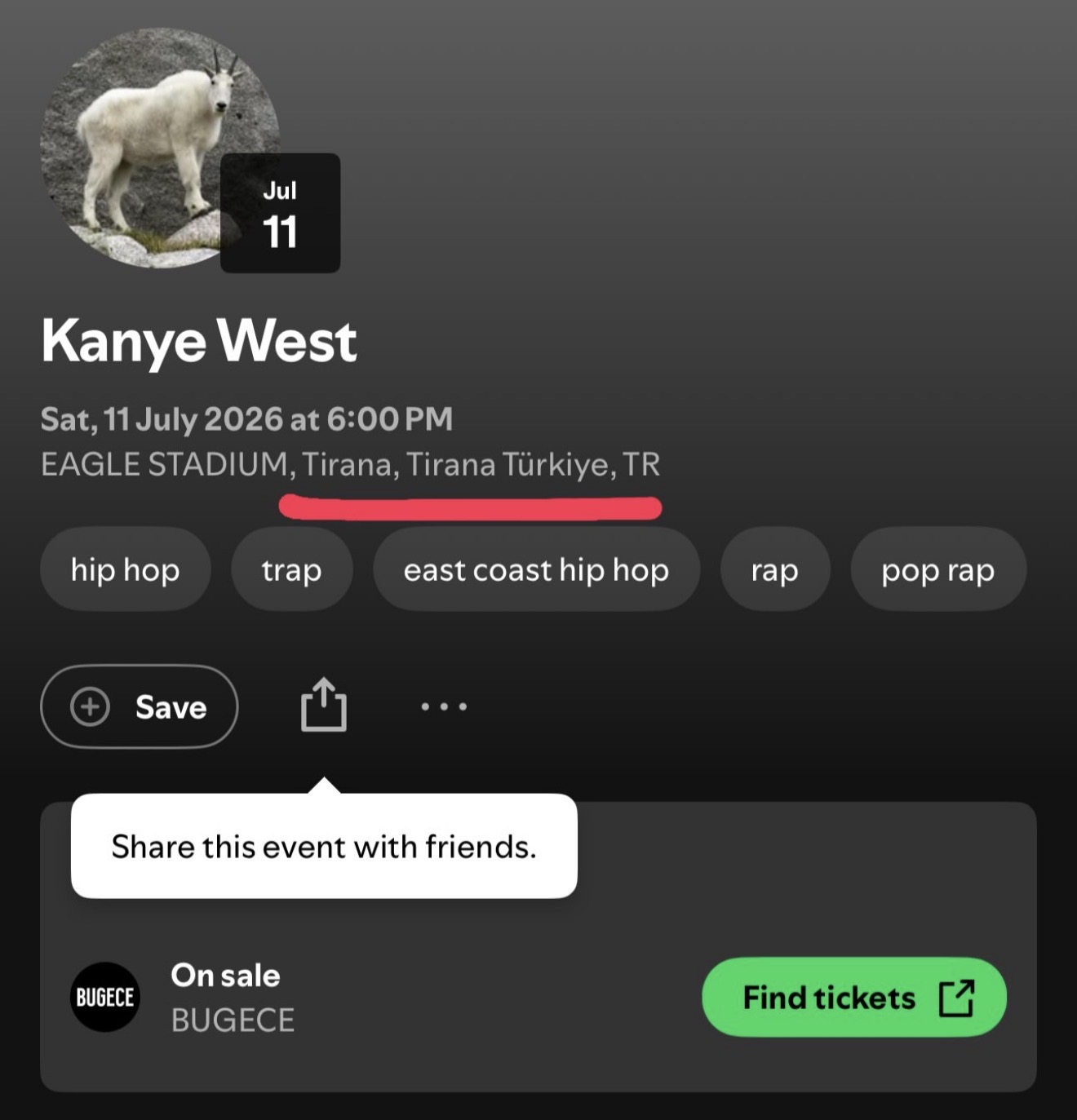 Stafi i Kanye West çon Tiranën në Turqi